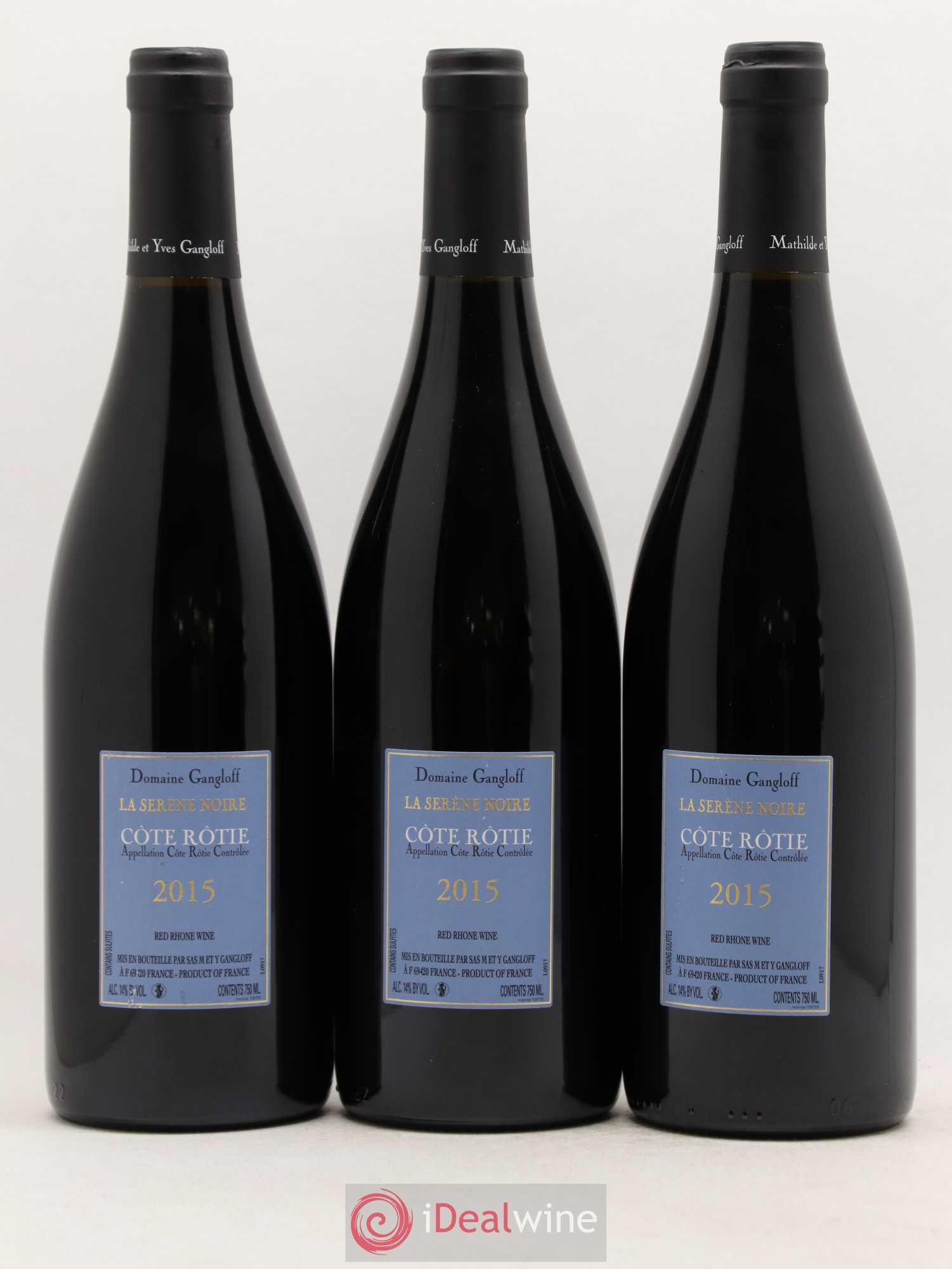 Côte-Rôtie La Sereine Noire Gangloff (Domaine) 2015 - Lot de 3 bouteilles - 1