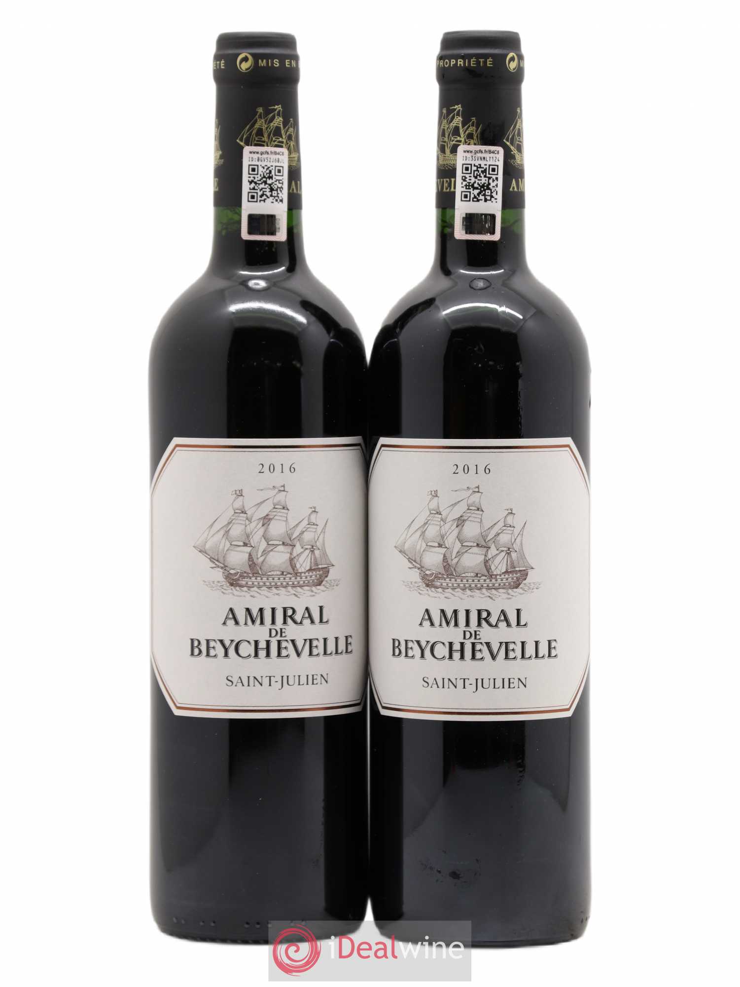 Amiral de Beychevelle Second Vin (sans prix de réserve) 2016 - Lot de 2 bouteilles - 0