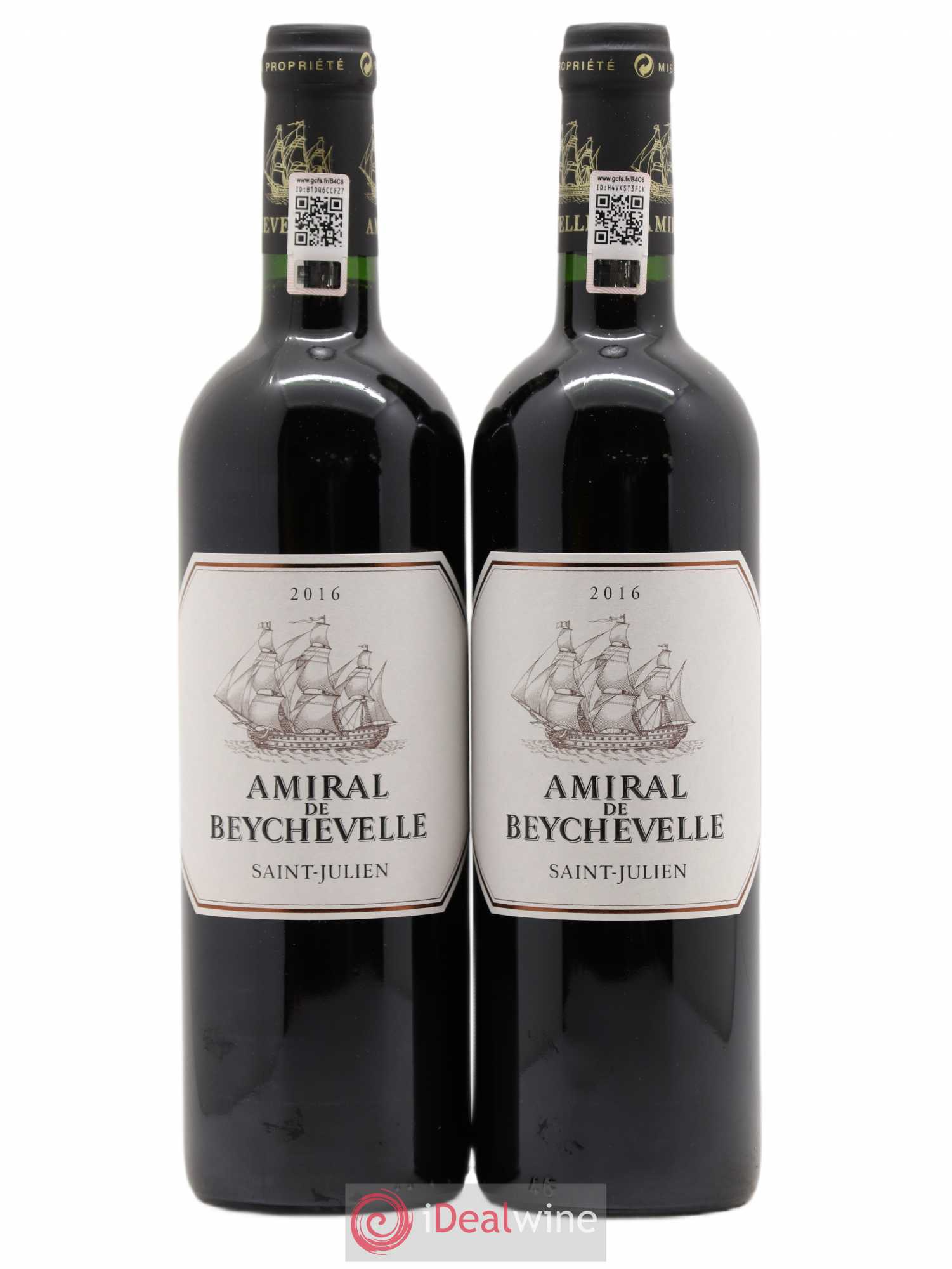 Amiral de Beychevelle Second Vin (sans prix de réserve) 2016 - Lot de 2 bouteilles - 0