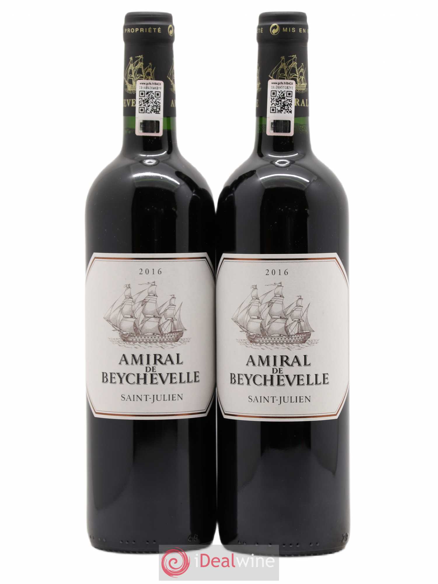 Amiral de Beychevelle Second Vin 2016 - Lot de 2 bouteilles - 0