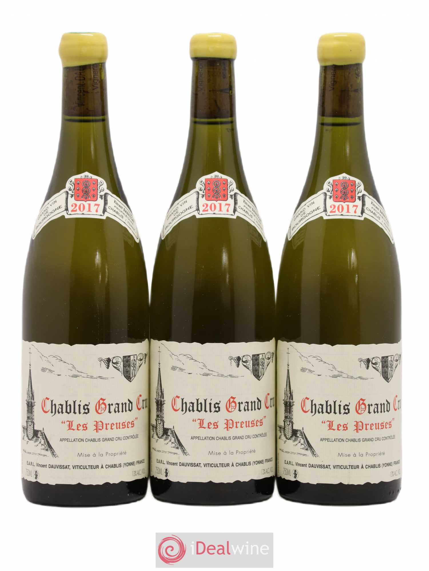 Chablis Grand Cru Les Preuses Vincent Dauvissat (Domaine) 2017 - Lot de 3 bouteilles - 0