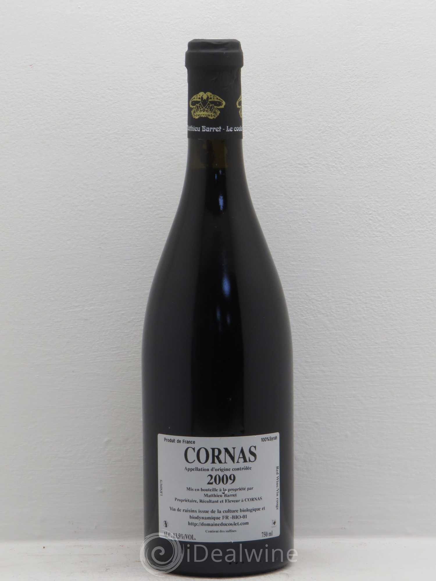 Cornas Billes Noires Coulet (Domaine du) - Matthieu Barret 2009 - Lot de 6 bouteilles - 1