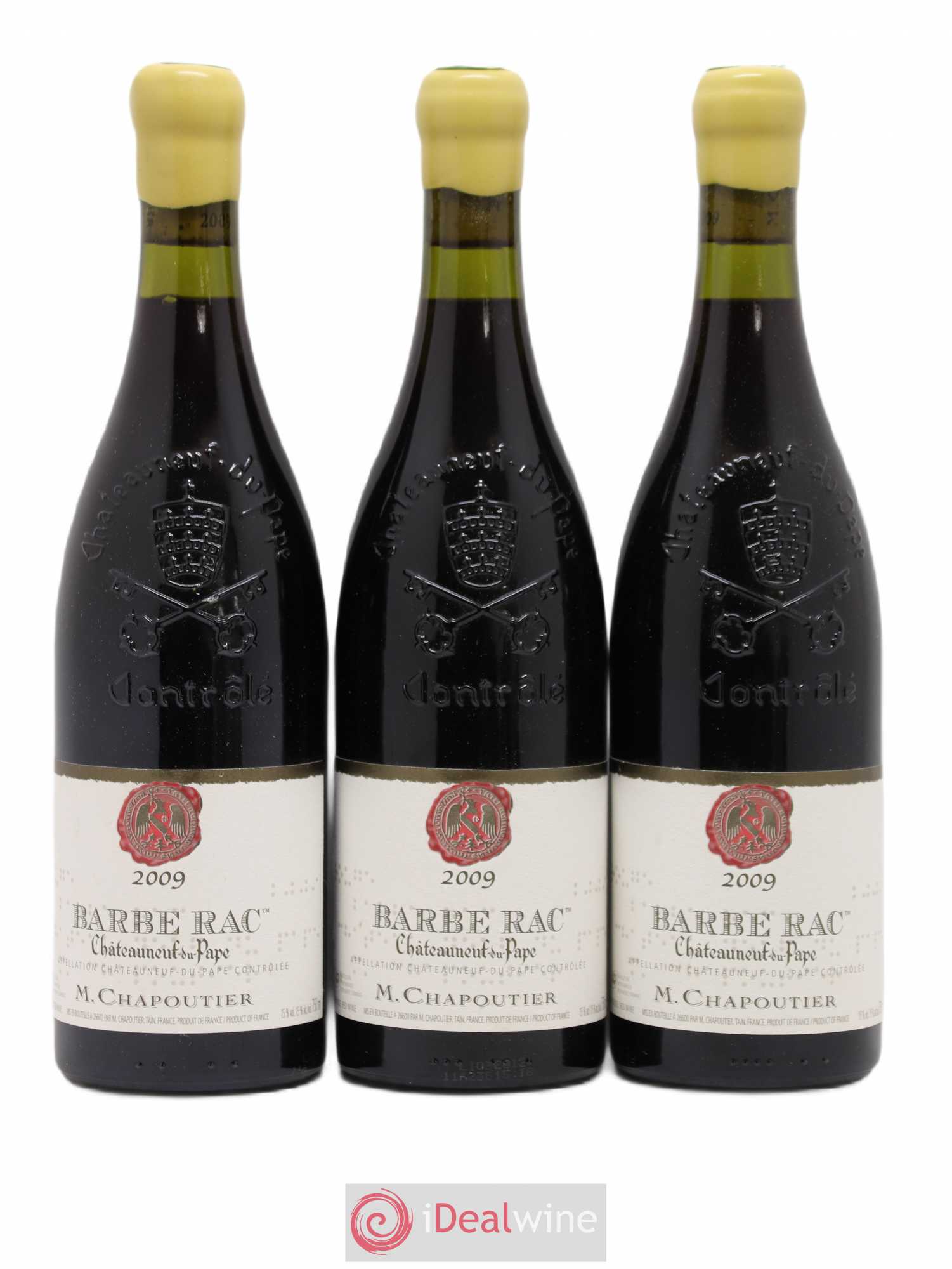 Châteauneuf-du-Pape Barbe Rac Chapoutier 2009 - Lot de 3 bouteilles - 0