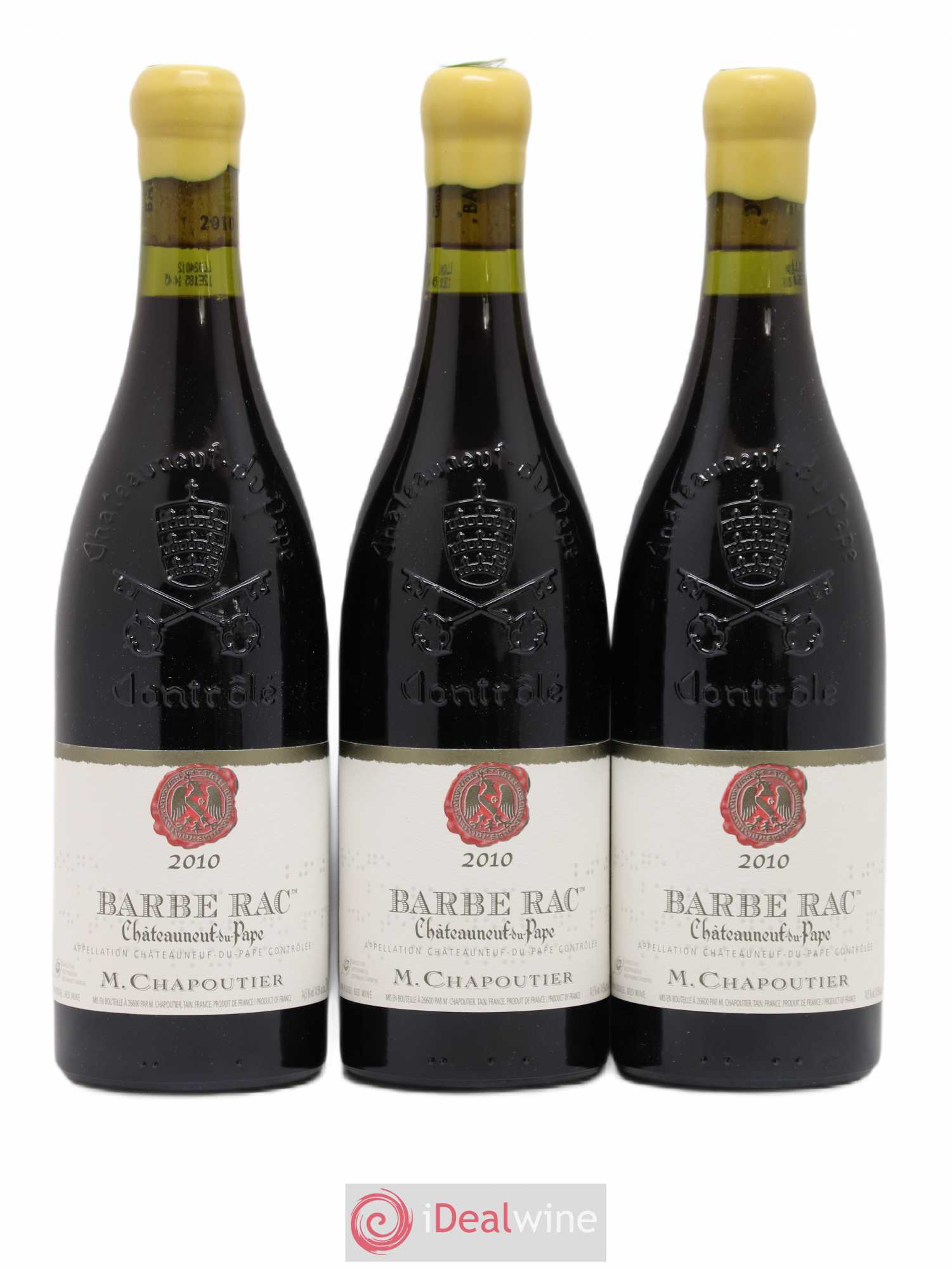 Châteauneuf-du-Pape Barbe Rac Chapoutier 2010 - Lot de 3 bouteilles - 0