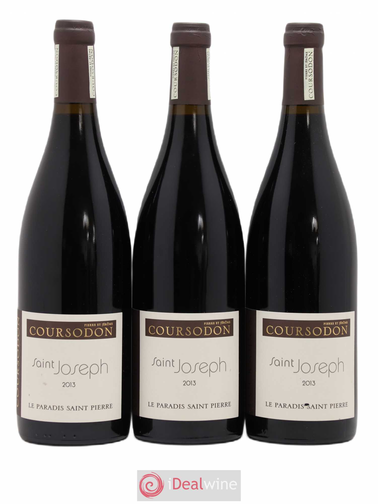 Saint-Joseph Le Paradis Saint-Pierre Pierre et Jérôme Coursodon (sans prix de réserve) 2013 - Lot de 3 bouteilles - 0