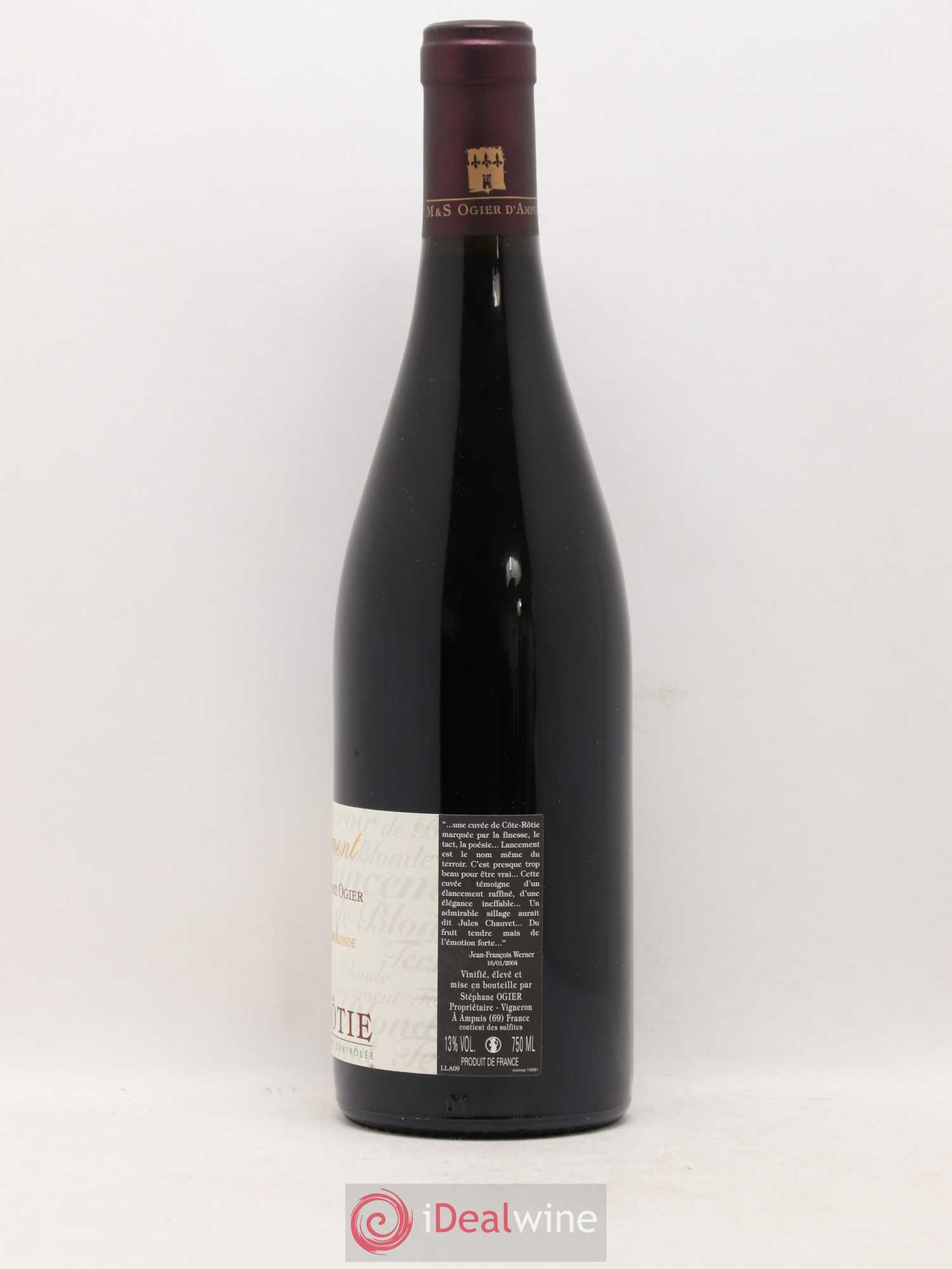 Côte-Rôtie Lancement Stéphane Ogier 2009 - Lot de 1 bouteille - 1