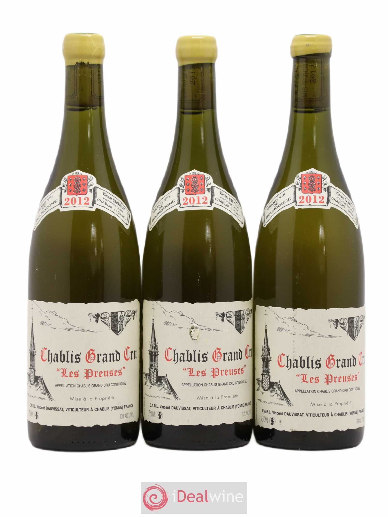 Chablis Grand Cru Les Preuses Vincent Dauvissat (Domaine) 2012 - Lot de 3 bouteilles - 0