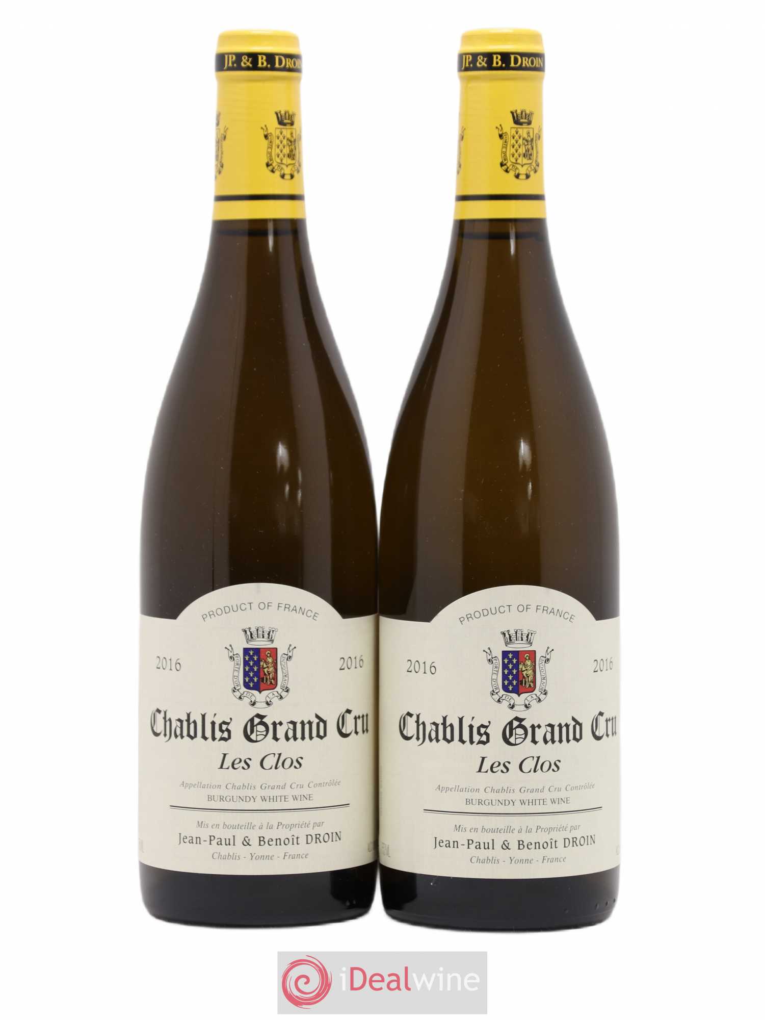 Chablis Grand Cru Les Clos Jean-Paul & Benoît Droin (Domaine) 2016 - Lot de 2 bouteilles - 0