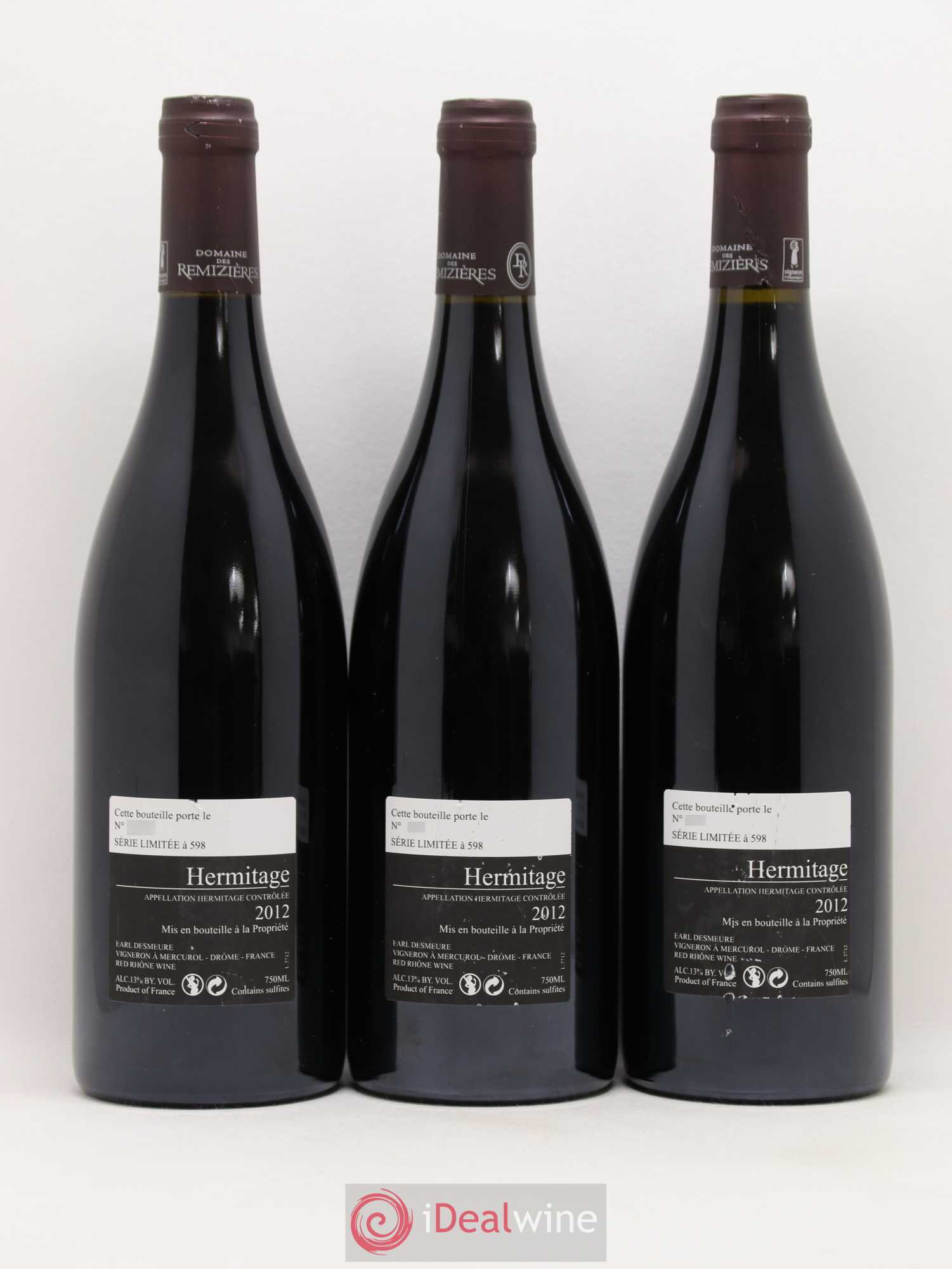 Hermitage Autrement Rémizières (Domaine des) 2012 - Lot de 3 bouteilles - 1