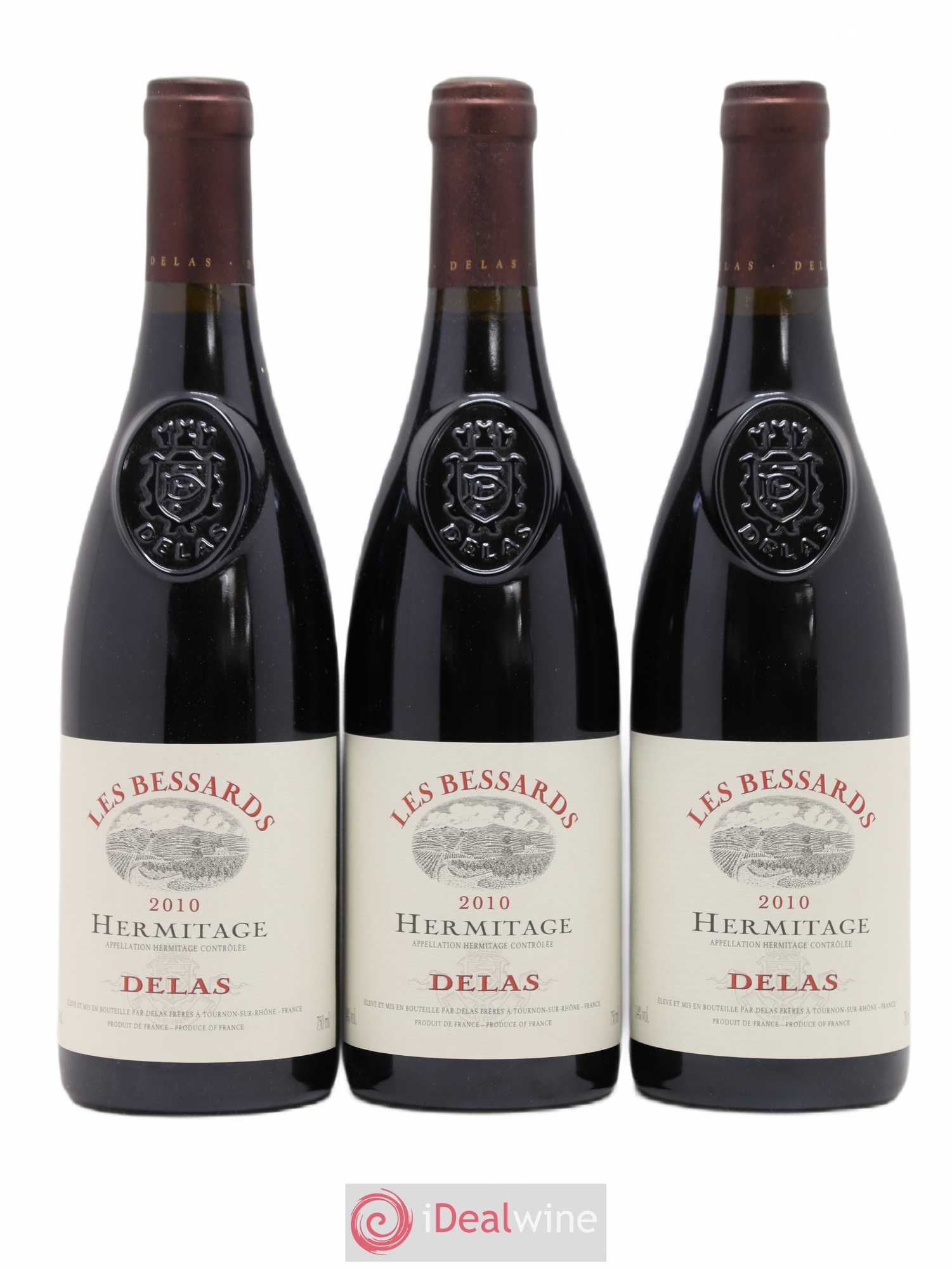 Hermitage Les Bessards Delas Frères 2010 - Lot de 3 bouteilles - 0