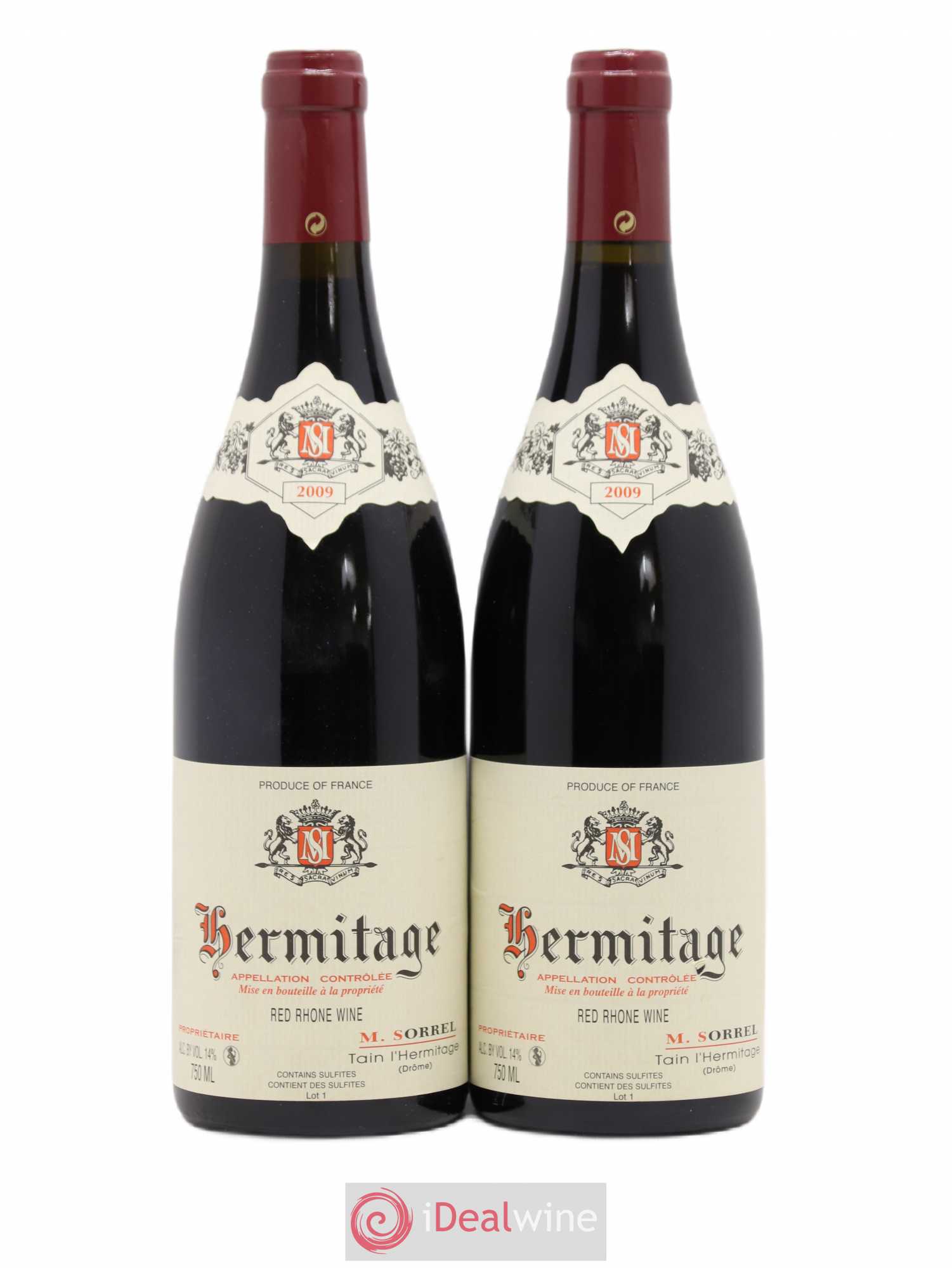 Hermitage Marc Sorrel 2009 - Lot de 2 bouteilles - 0