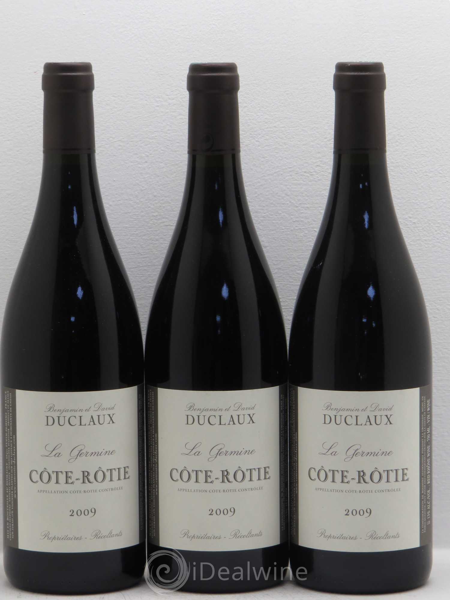 Côte-Rôtie La Germine Domaine Duclaux 2009 - Lot de 3 bouteilles - 0