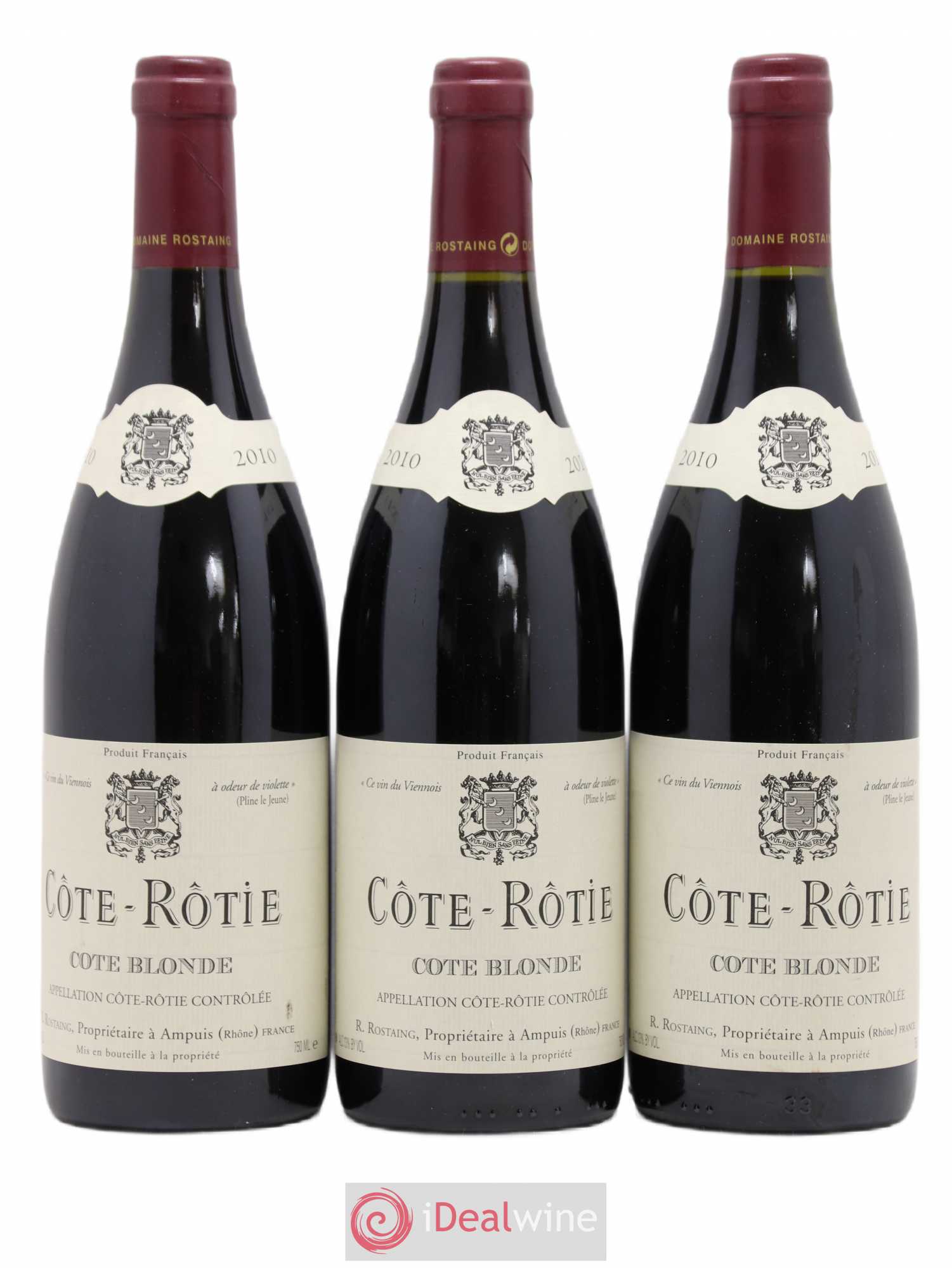 Côte-Rôtie Côte Blonde René Rostaing 2010 - Lot de 3 bouteilles - 0
