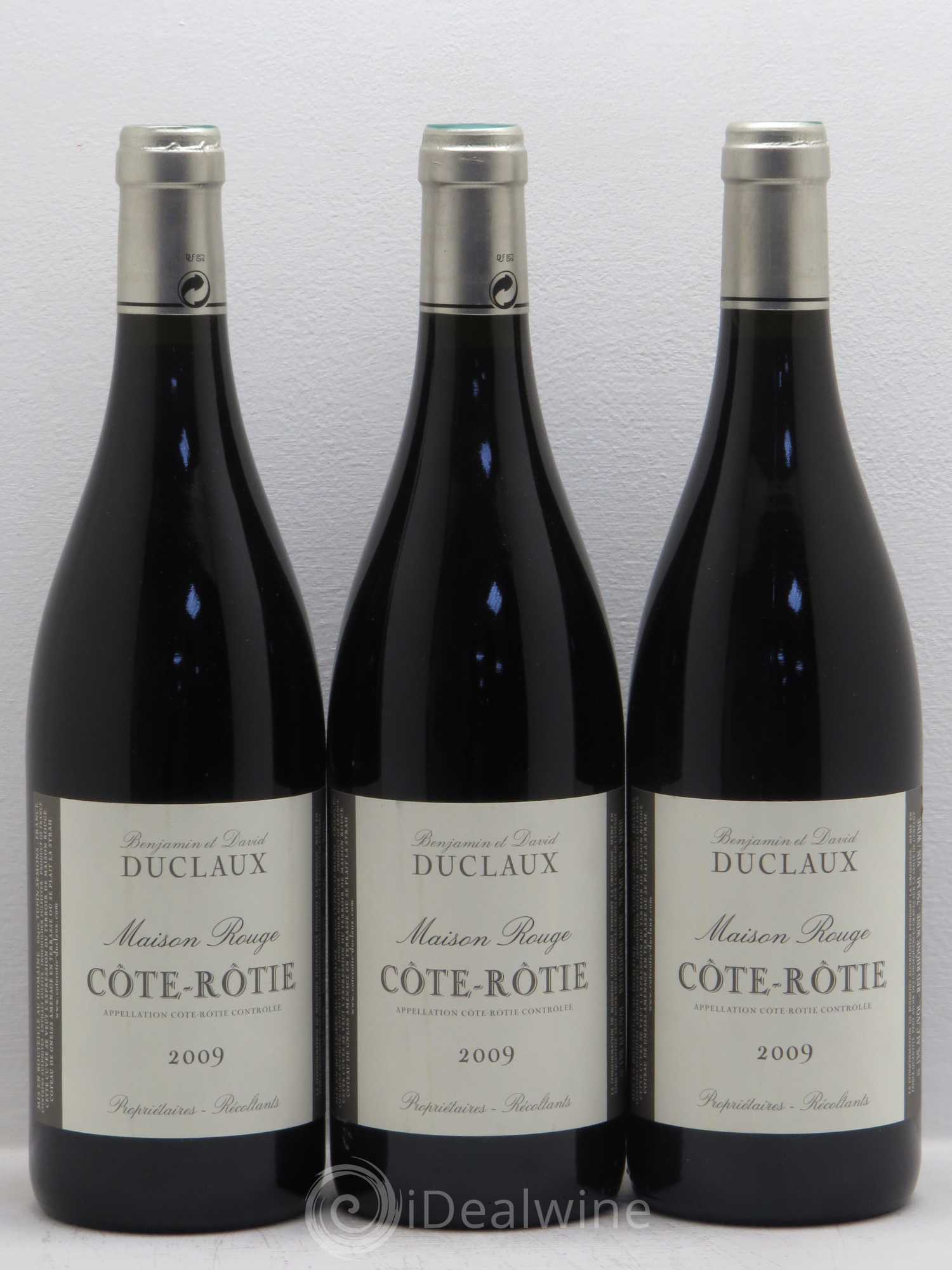 Côte-Rôtie Maison Rouge Domaine Duclaux 2009 - Lot de 3 bouteilles - 0