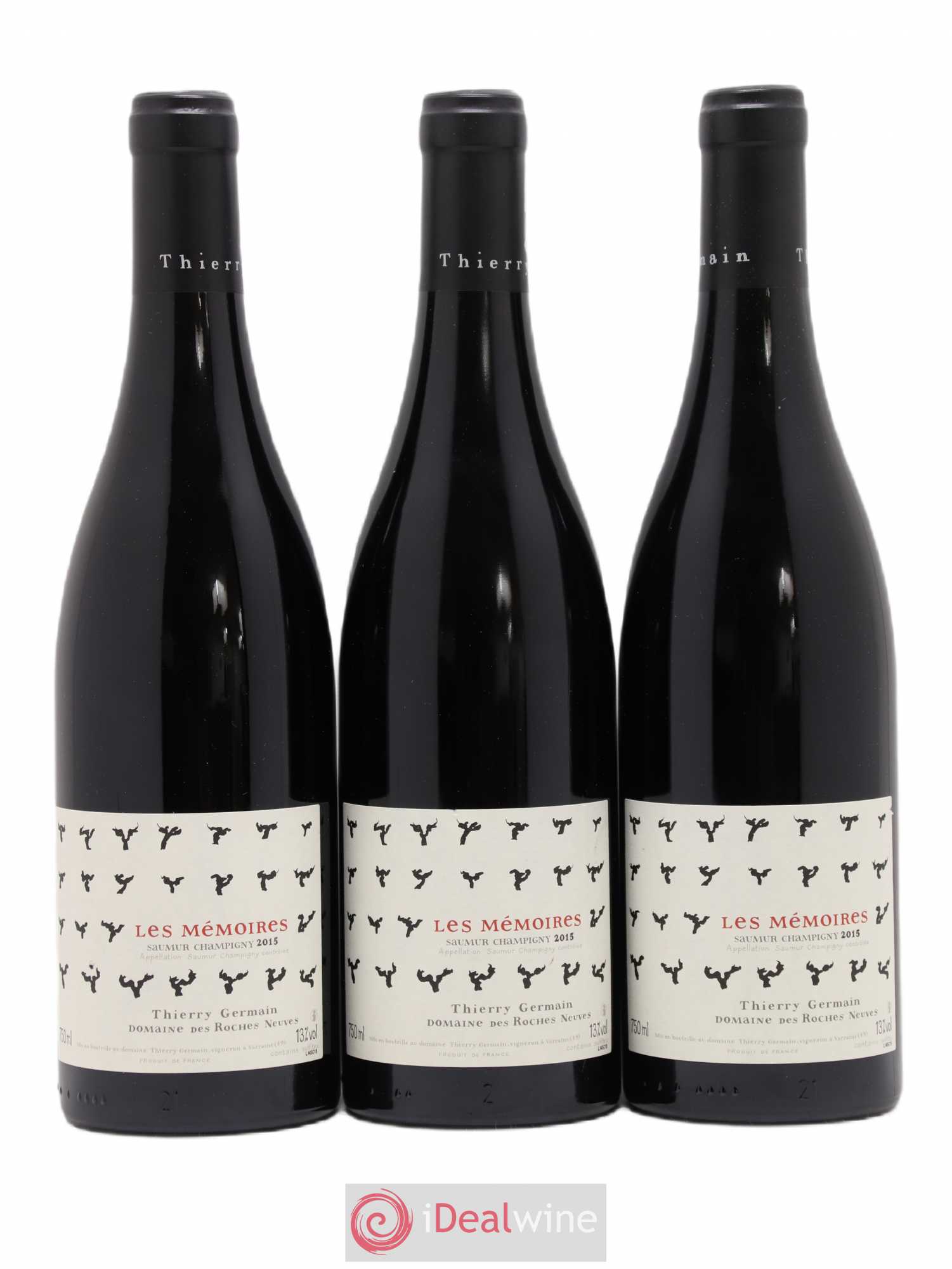 Saumur-Champigny Les Mémoires Domaine des Roches Neuves - Thierry Germain 2015 - Lot de 3 bouteilles - 0