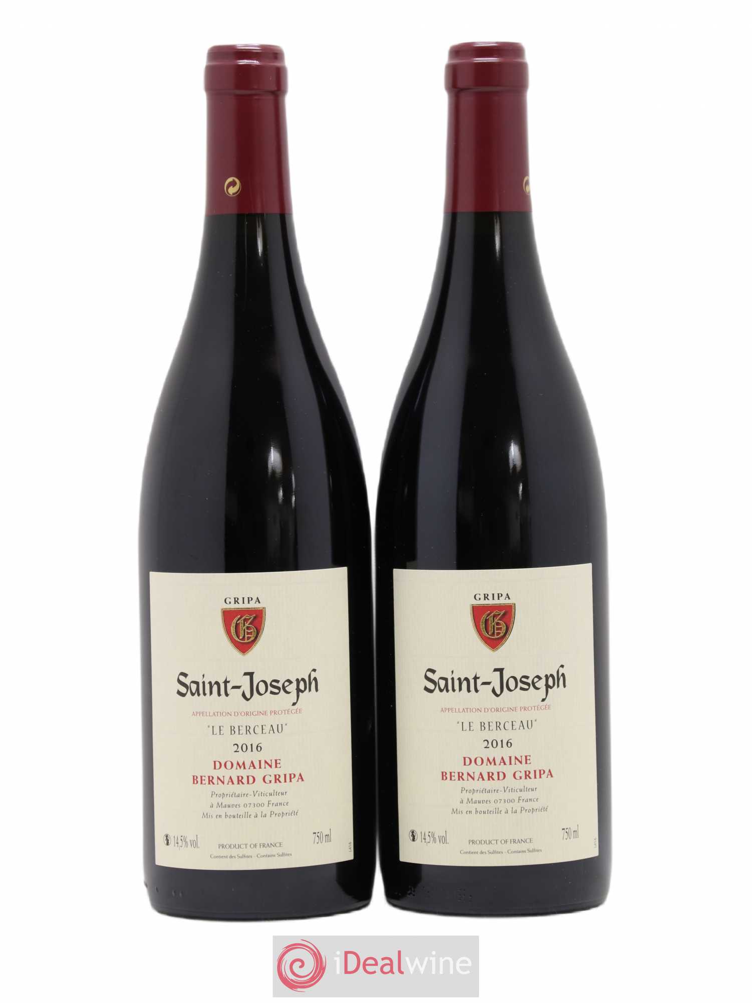 Saint-Joseph Le Berceau Bernard Gripa (Domaine) 2016 - Lot de 2 bouteilles - 0