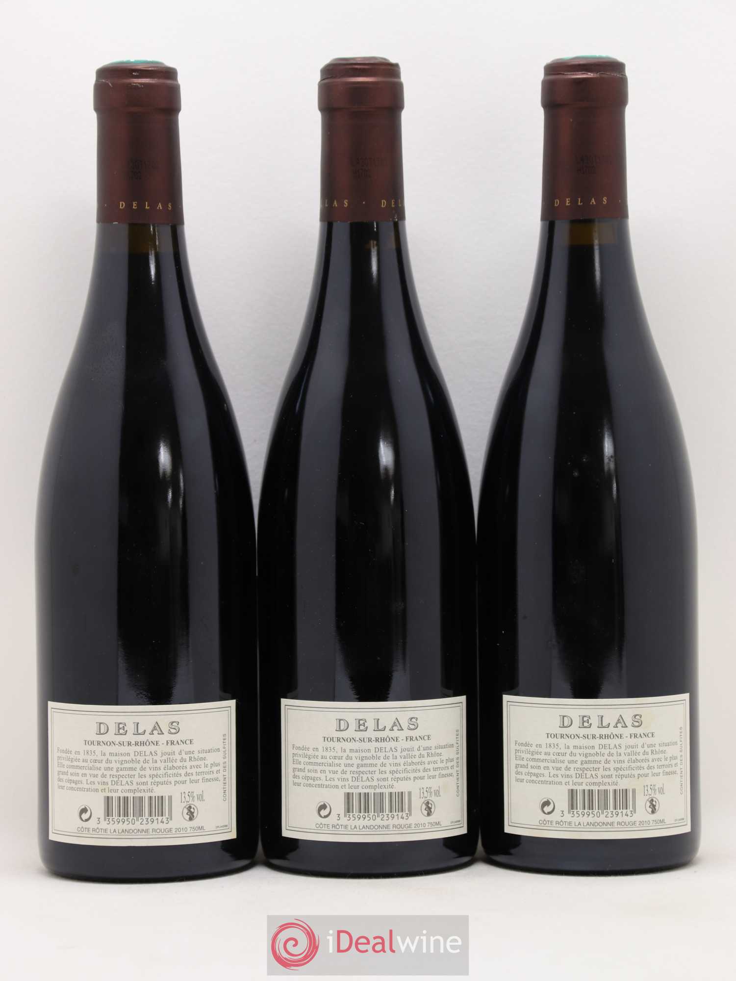 Côte-Rôtie La Landonne Delas Frères 2010 - Lot de 3 bouteilles - 1
