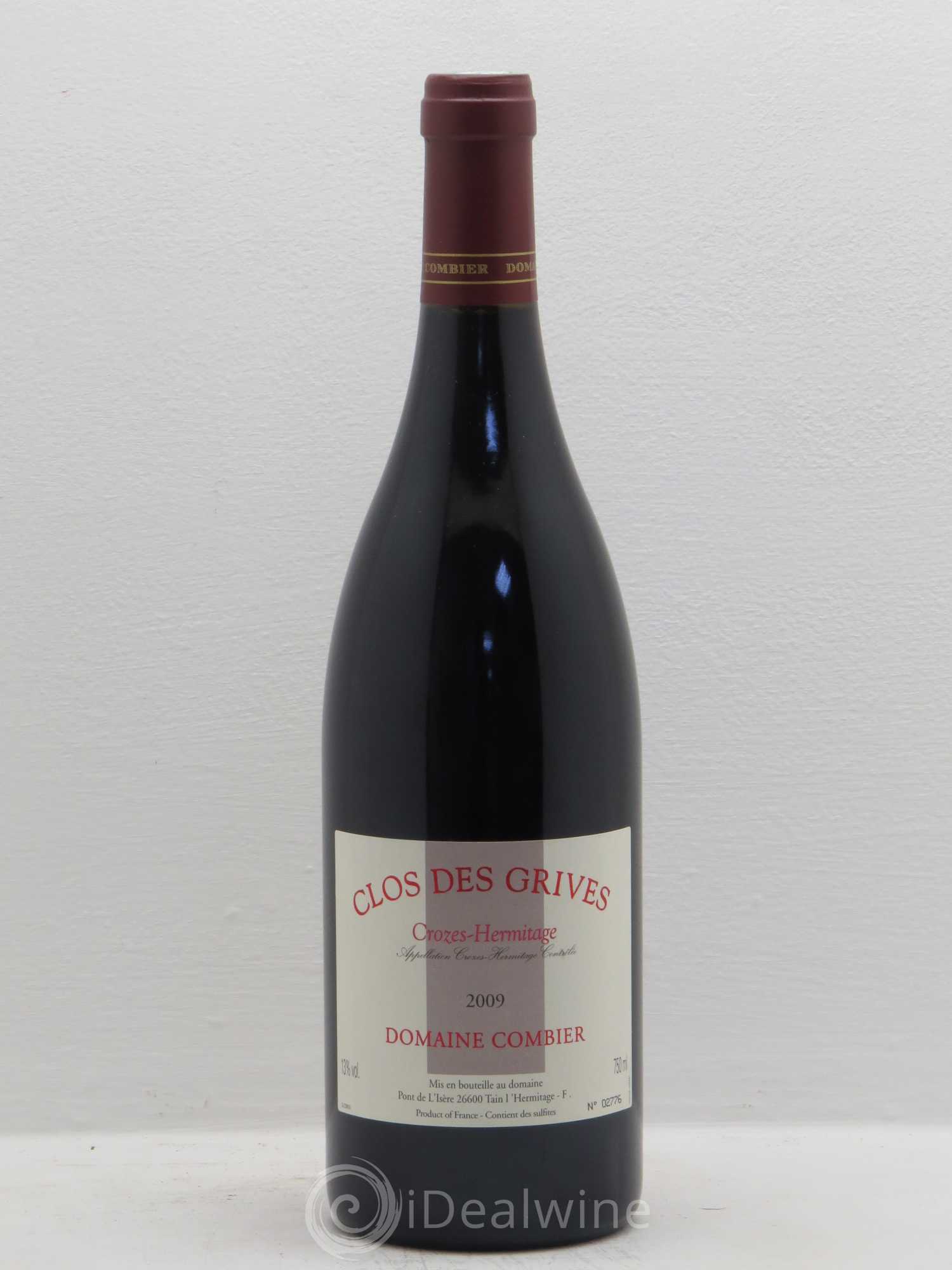 Crozes-Hermitage Clos des Grives Combier 2009 - Lot de 1 bouteille - 0