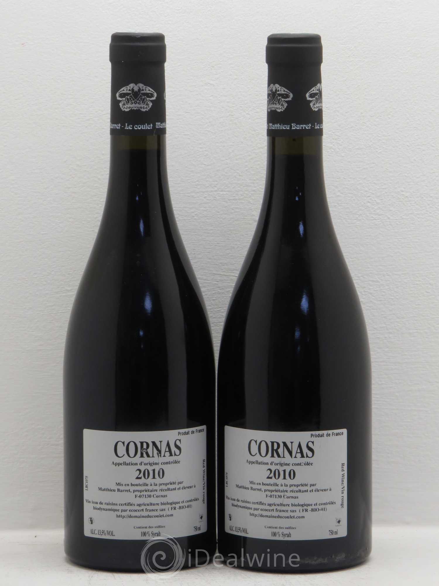 Cornas Brise Cailloux Coulet (Domaine du) - Matthieu Barret 2010 - Lot de 2 bouteilles - 1