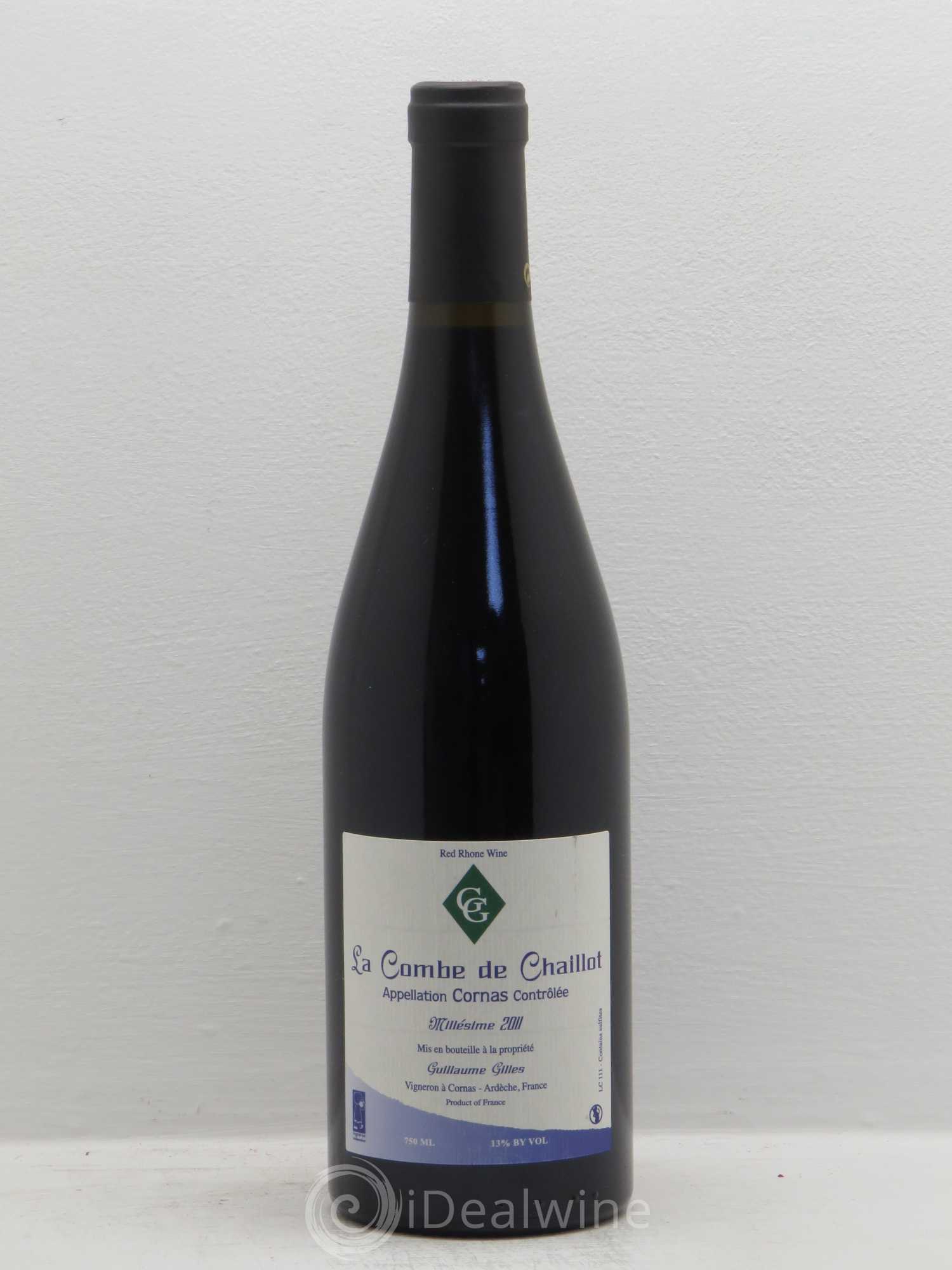 Cornas La Combe de Chaillot Guillaume Gilles (Domaine) 2011 - Lot de 6 bouteilles - 0
