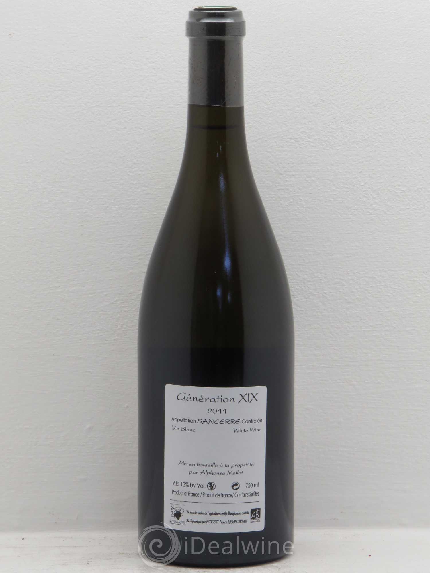 Sancerre Génération XIX Alphonse Mellot 2011 - Lot de 6 bouteilles - 1