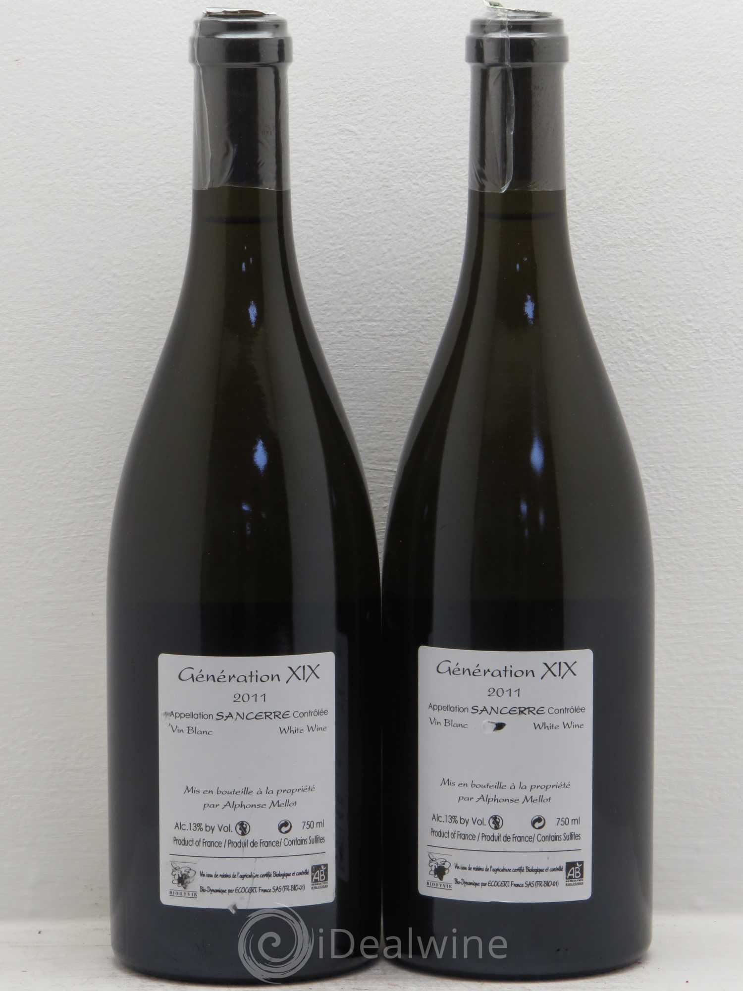 Sancerre Génération XIX Alphonse Mellot 2011 - Lot de 2 bouteilles - 1