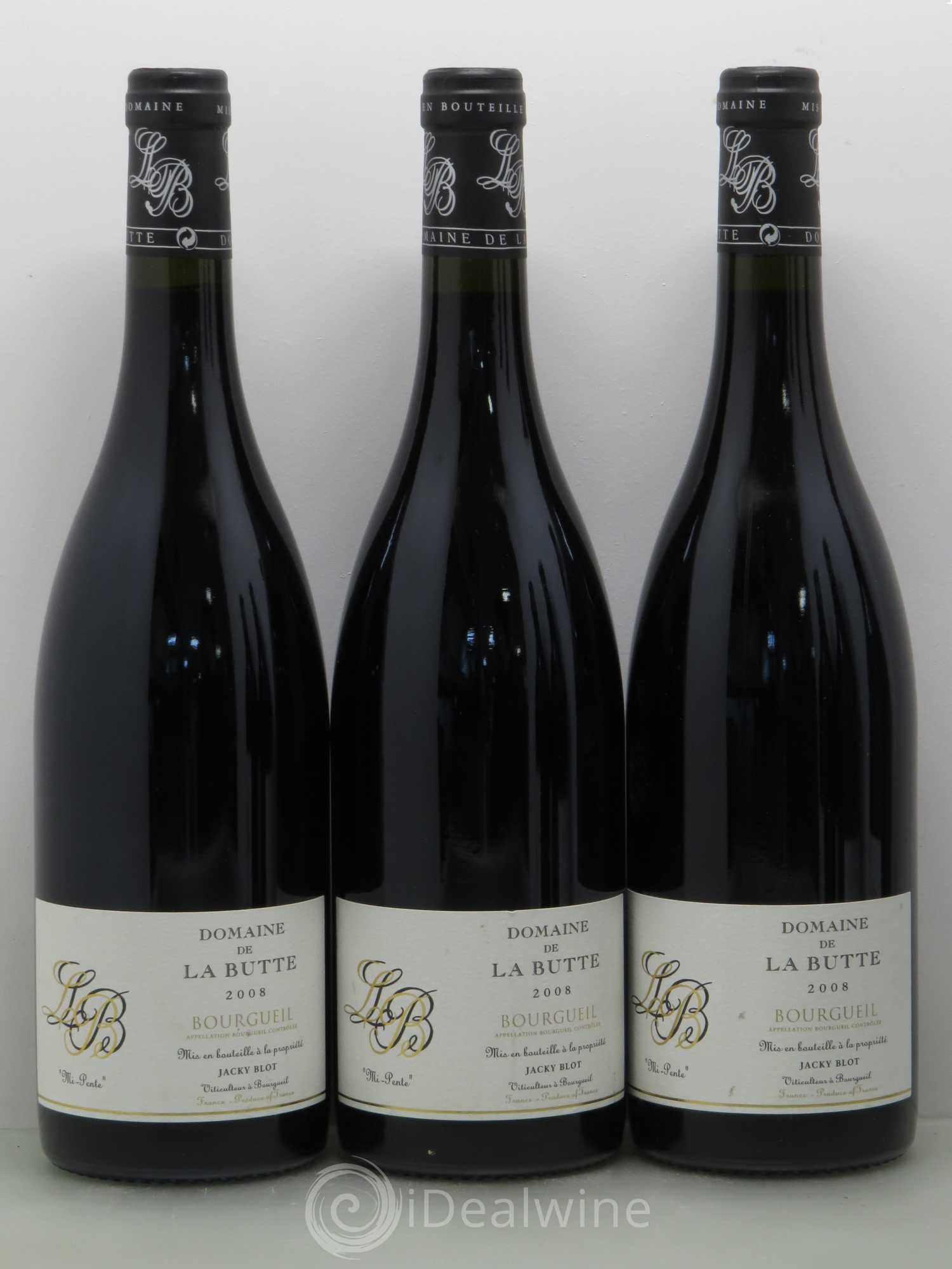 Bourgueil Mi-Pente Domaine de La Butte - Jacky Blot 2008 - Lot de 6 bouteilles - 1