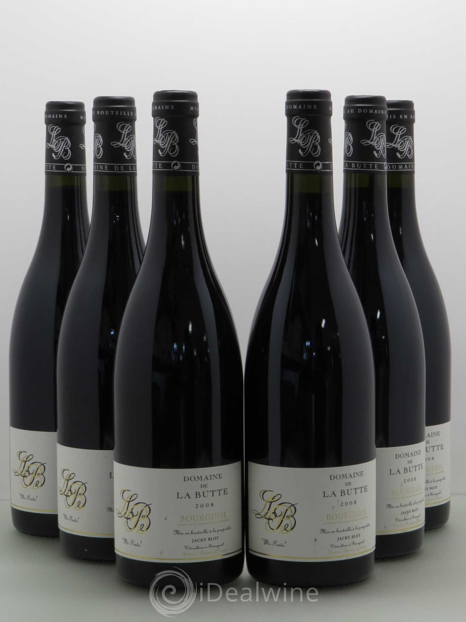 Bourgueil Mi-Pente Domaine de La Butte - Jacky Blot 2008 - Lot de 6 bouteilles - 0