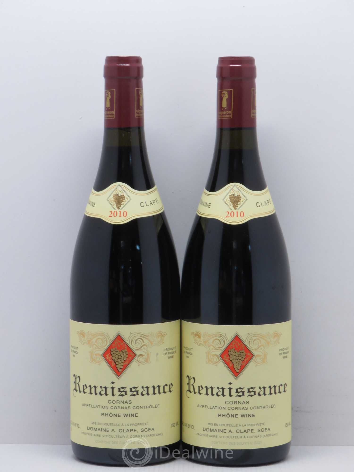 Cornas Renaissance Auguste Clape 2010 - Posten von 2 Flaschen - 0