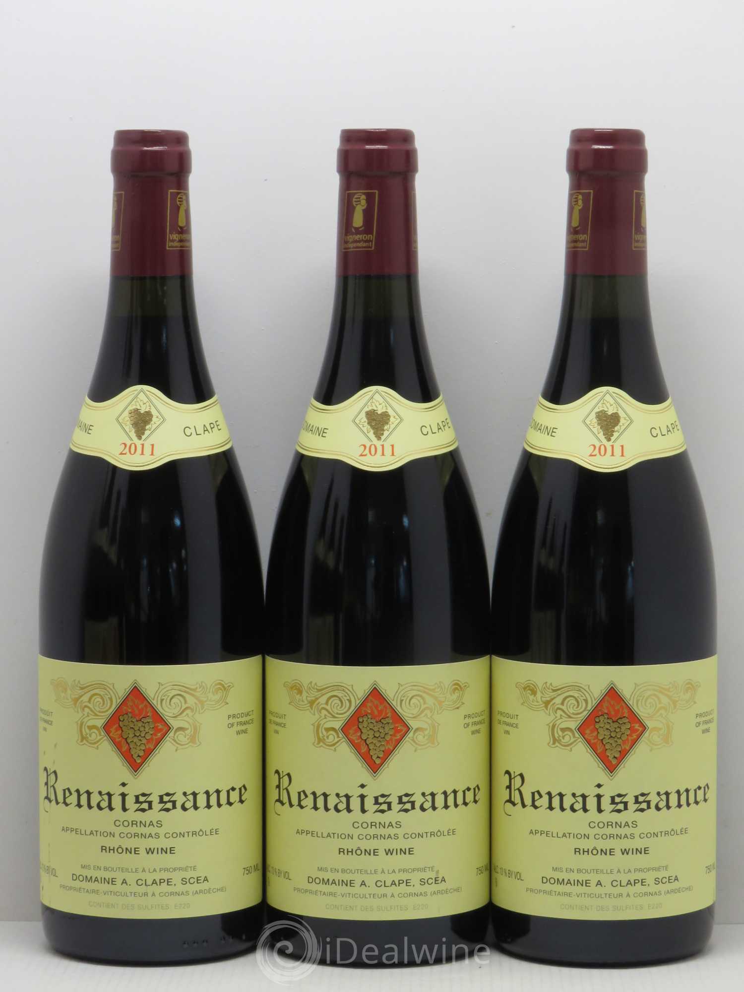 Cornas Renaissance Auguste Clape 2011 - Lot de 6 bouteilles - 1