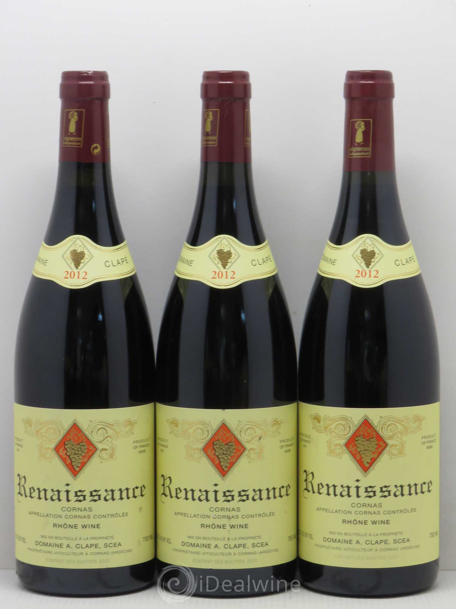 Cornas Renaissance Auguste Clape 2012 - Lot de 6 bouteilles - 1