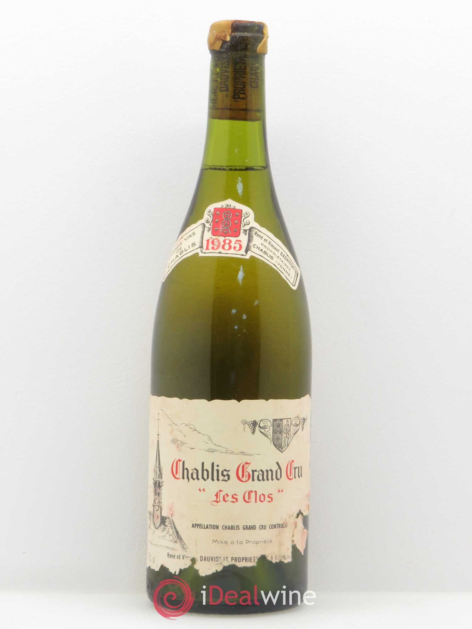 Chablis Grand Cru Les Clos Vincent Dauvissat (Domaine) 1985 - Lot de 1 bouteille - 0