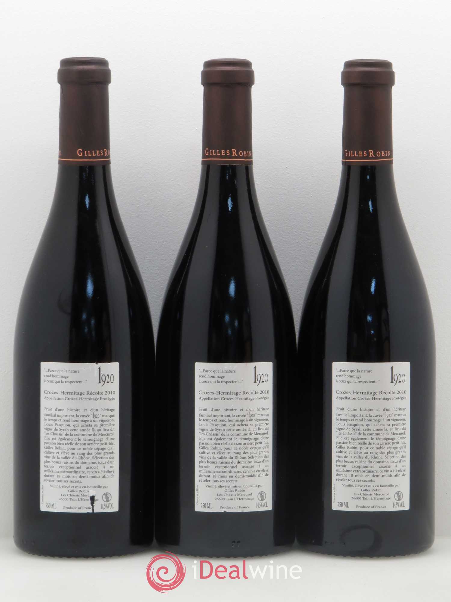 Crozes-Hermitage 2010 - Posten von 6 Flaschen - 2