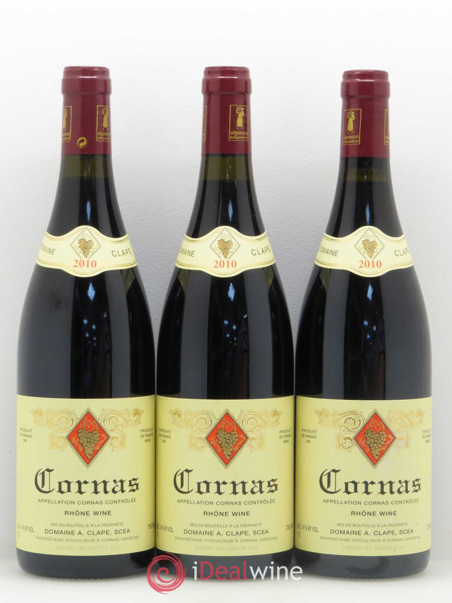 Cornas Auguste Clape 2010 - Lot de 3 bouteilles - 0