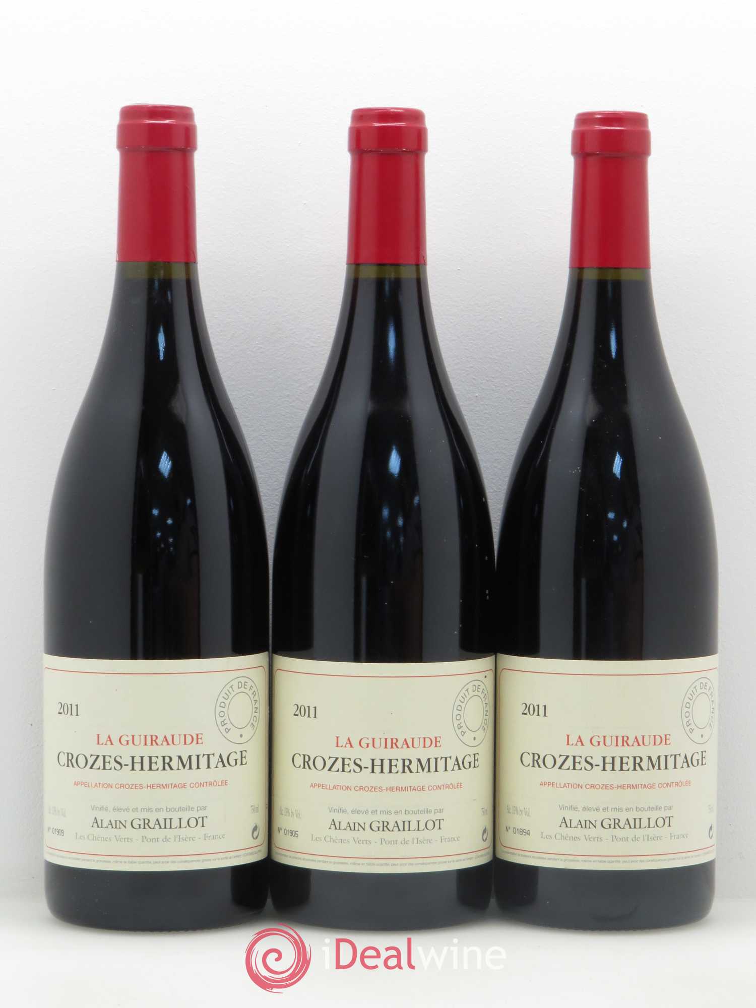 Crozes-Hermitage La Guiraude Domaine Graillot 2011 - Lot de 3 bouteilles - 0