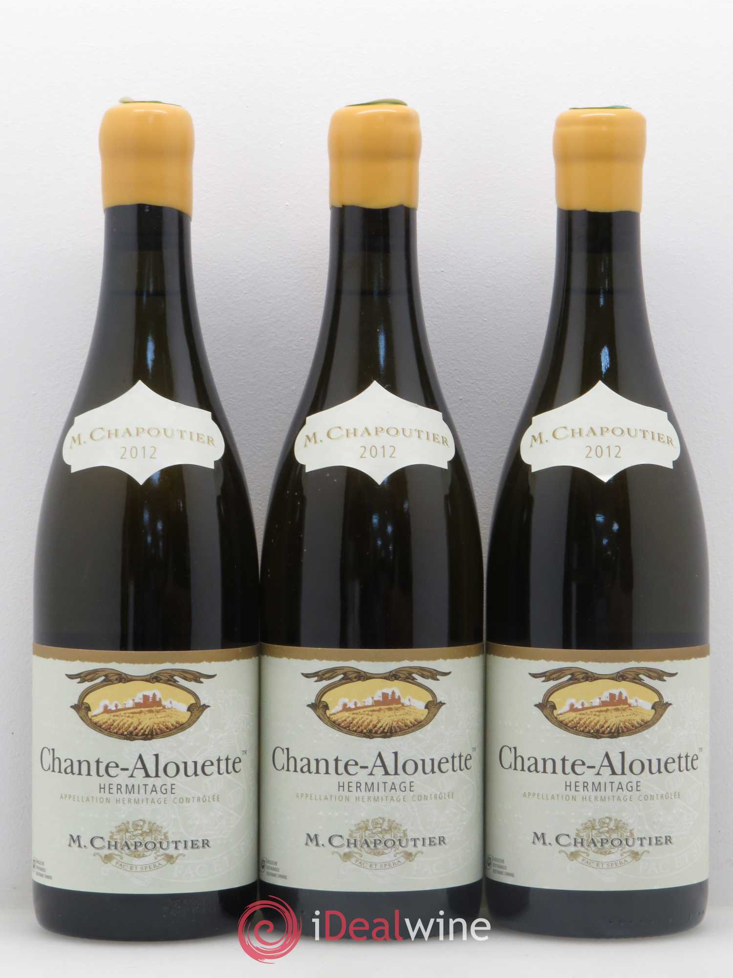 Hermitage Chante Alouette Chapoutier 2012 - Posten von 3 Flaschen - 0