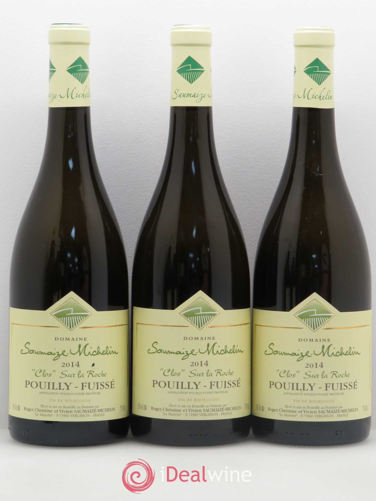 Pouilly-Fuissé Clos sur la roche Domaine Saumaize Michelin 2014 - Posten von 5 Flaschen - 1