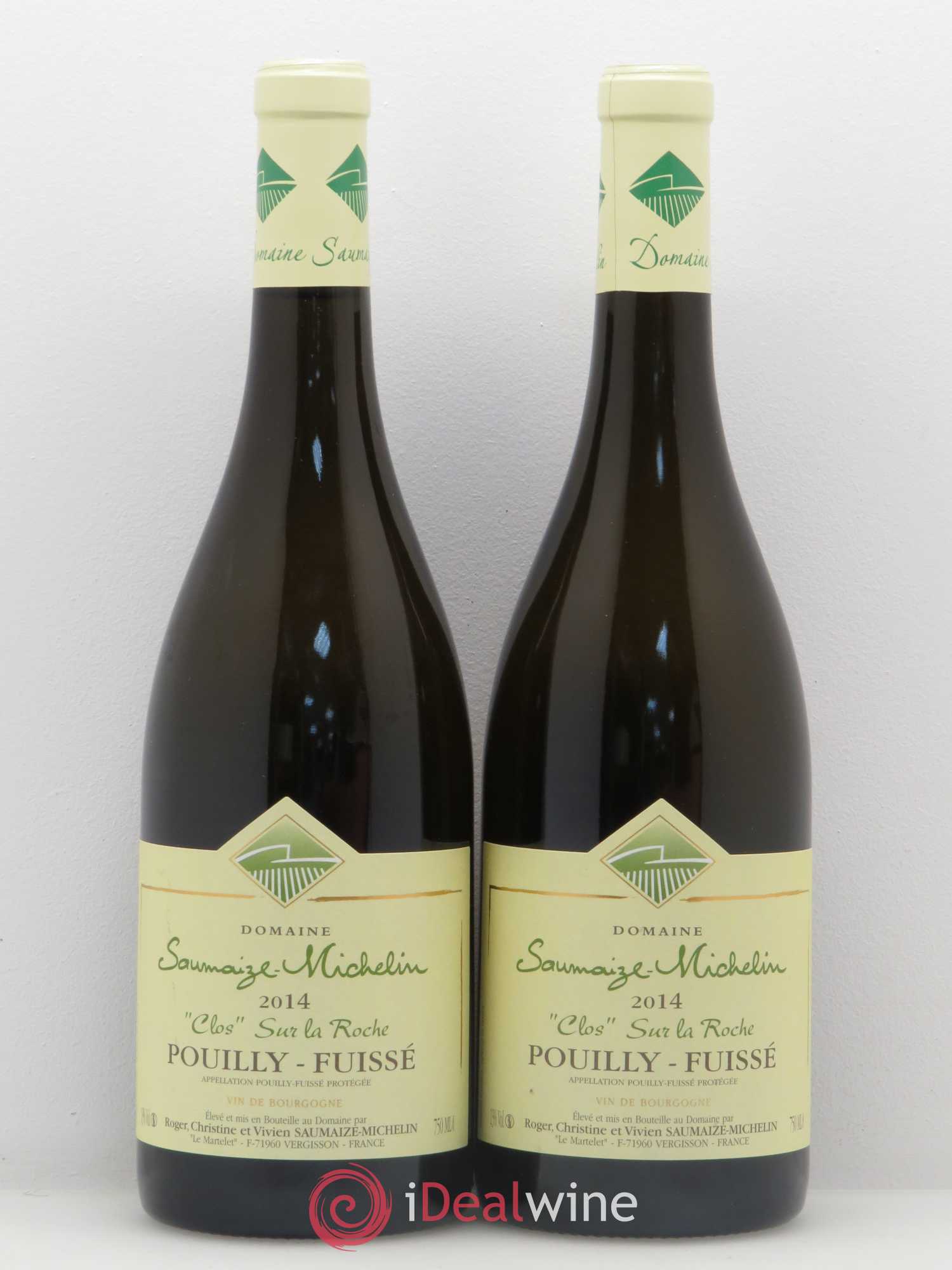 Pouilly-Fuissé Clos sur la roche Domaine Saumaize Michelin 2014 - Posten von 5 Flaschen - 2