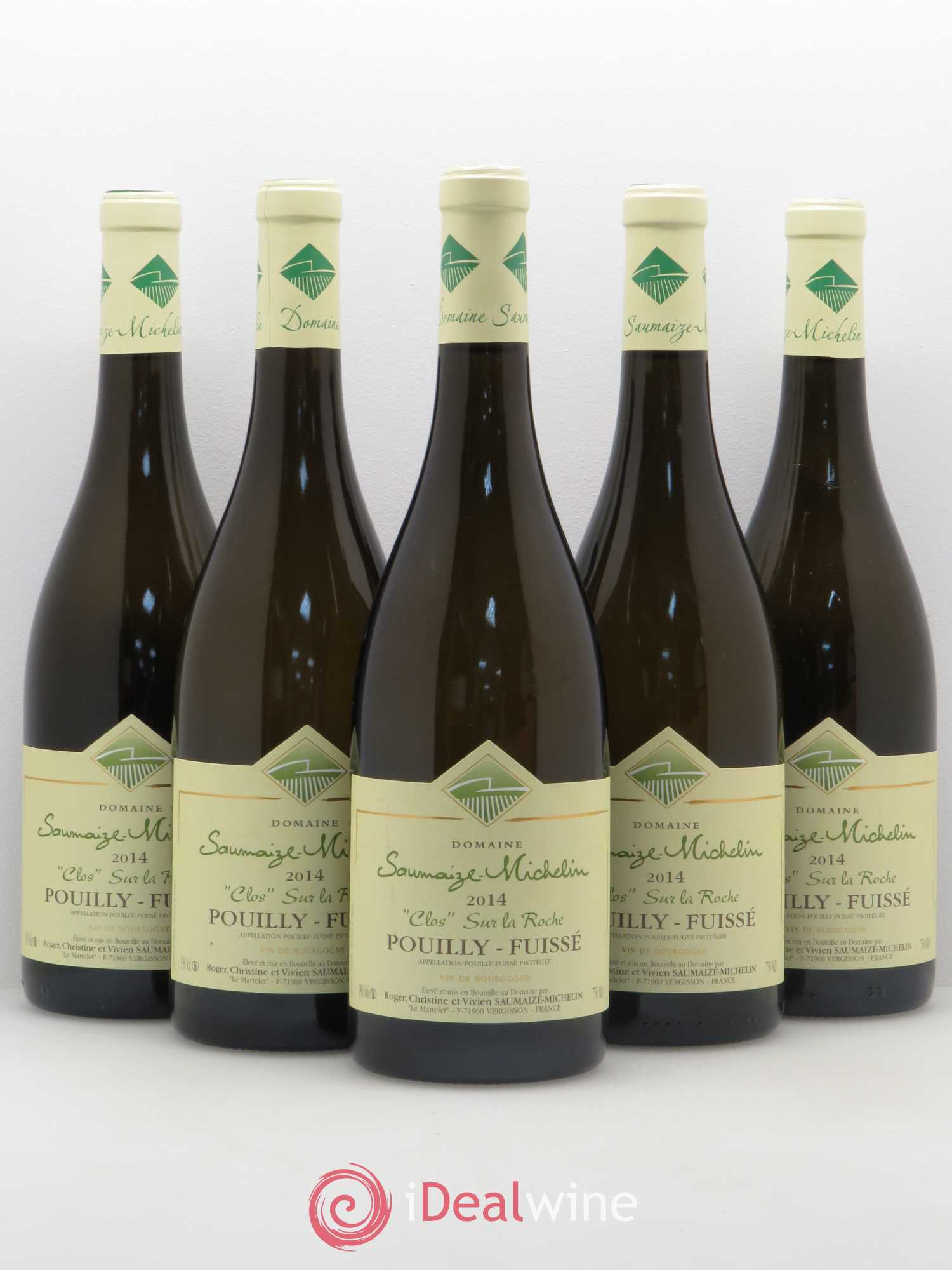 Pouilly-Fuissé Clos sur la roche Domaine Saumaize Michelin 2014 - Posten von 5 Flaschen - 0