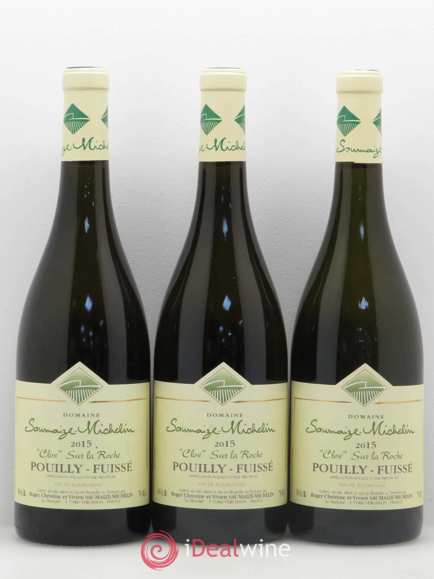 Pouilly-Fuissé Clos sur la roche Domaine Saumaize-Michelin 2015 - Posten von 6 Flaschen - 2