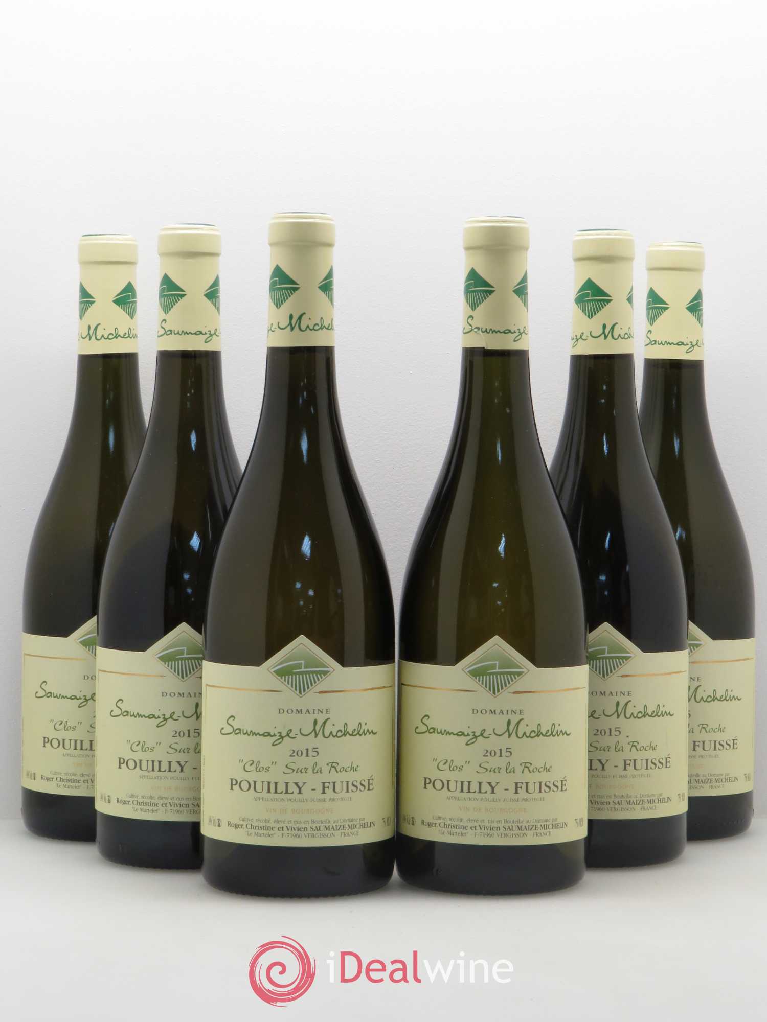 Pouilly-Fuissé Clos sur la roche Domaine Saumaize-Michelin 2015 - Posten von 6 Flaschen - 0