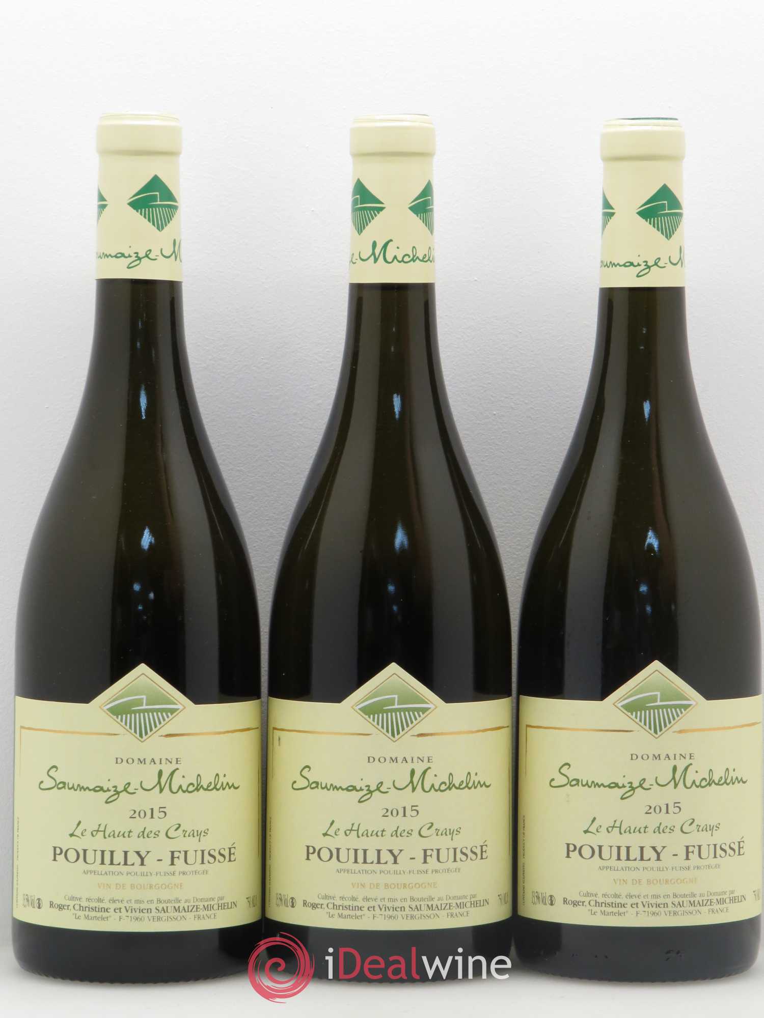 Pouilly-Fuissé Les Hauts des Crays Domaine Saumaize-Michelin 2015 - Posten von 6 Flaschen - 2