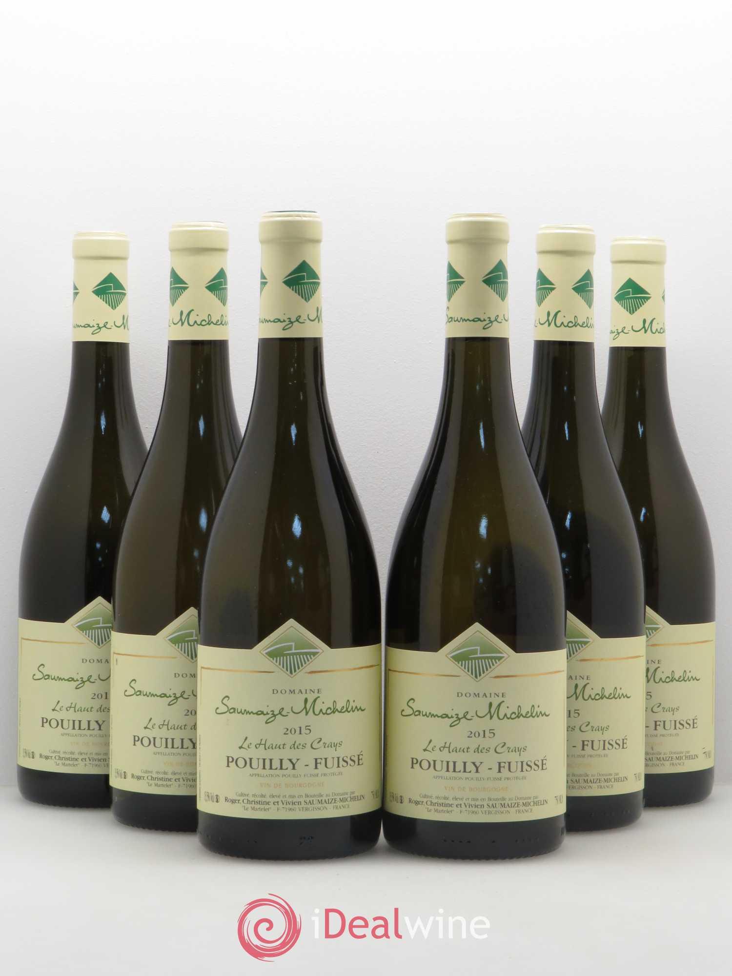 Pouilly-Fuissé Les Hauts des Crays Domaine Saumaize-Michelin 2015 - Posten von 6 Flaschen - 0