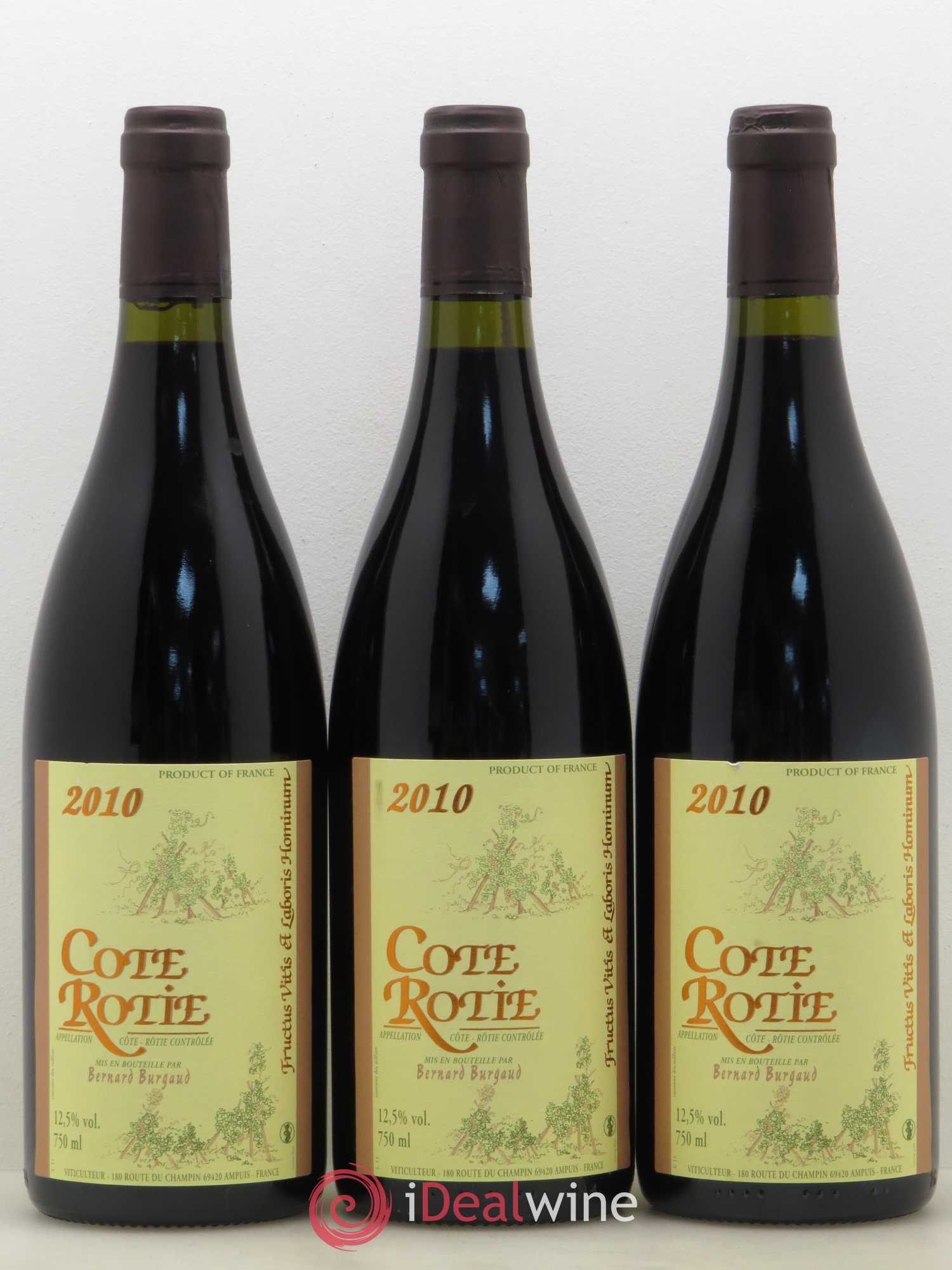 Côte-Rôtie Bernard Burgaud 2010 - Lot de 3 bouteilles - 0