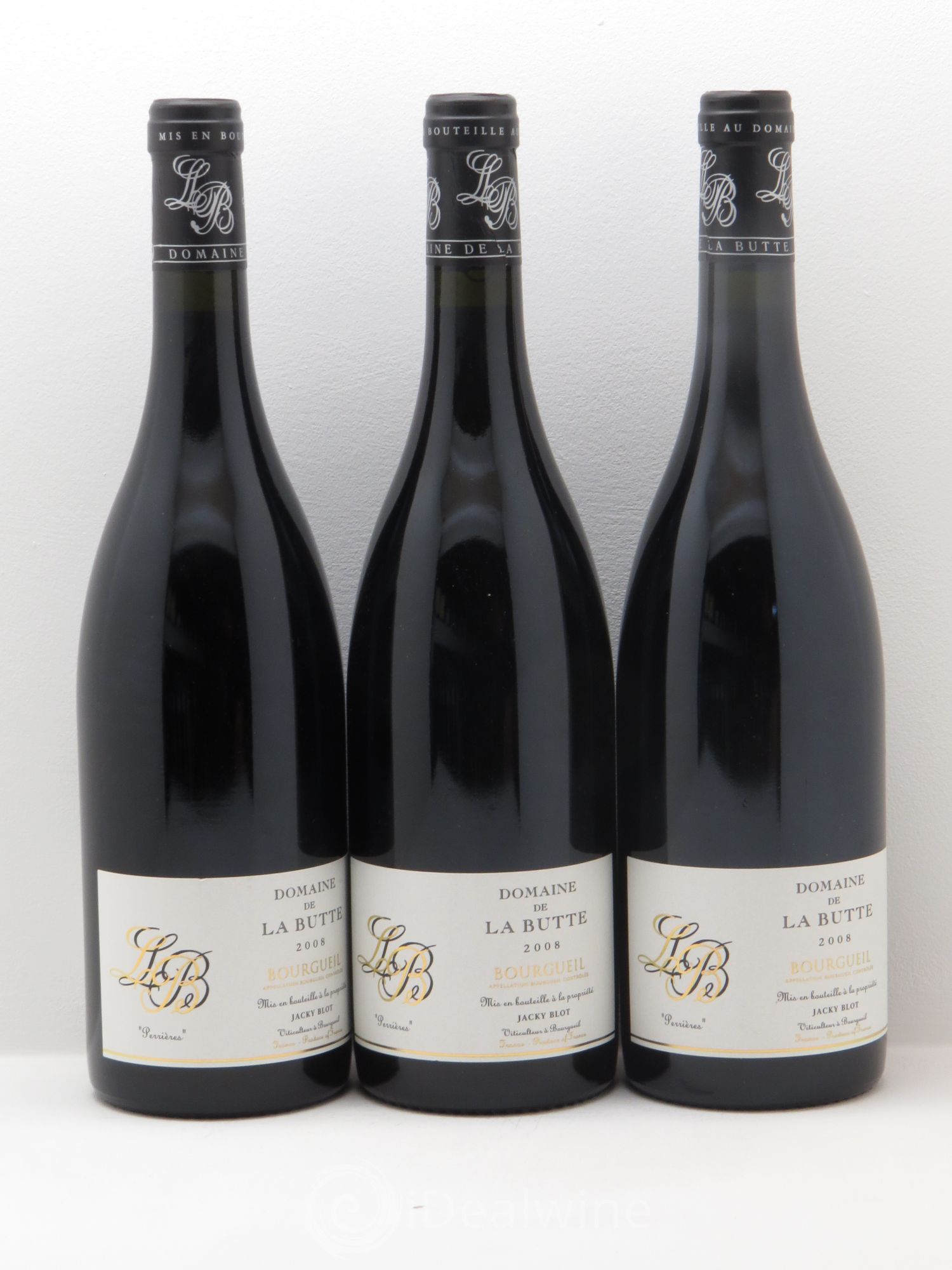 Bourgueil Perrières Domaine de La Butte - Jacky Blot 2008 - Lot de 3 bouteilles - 0