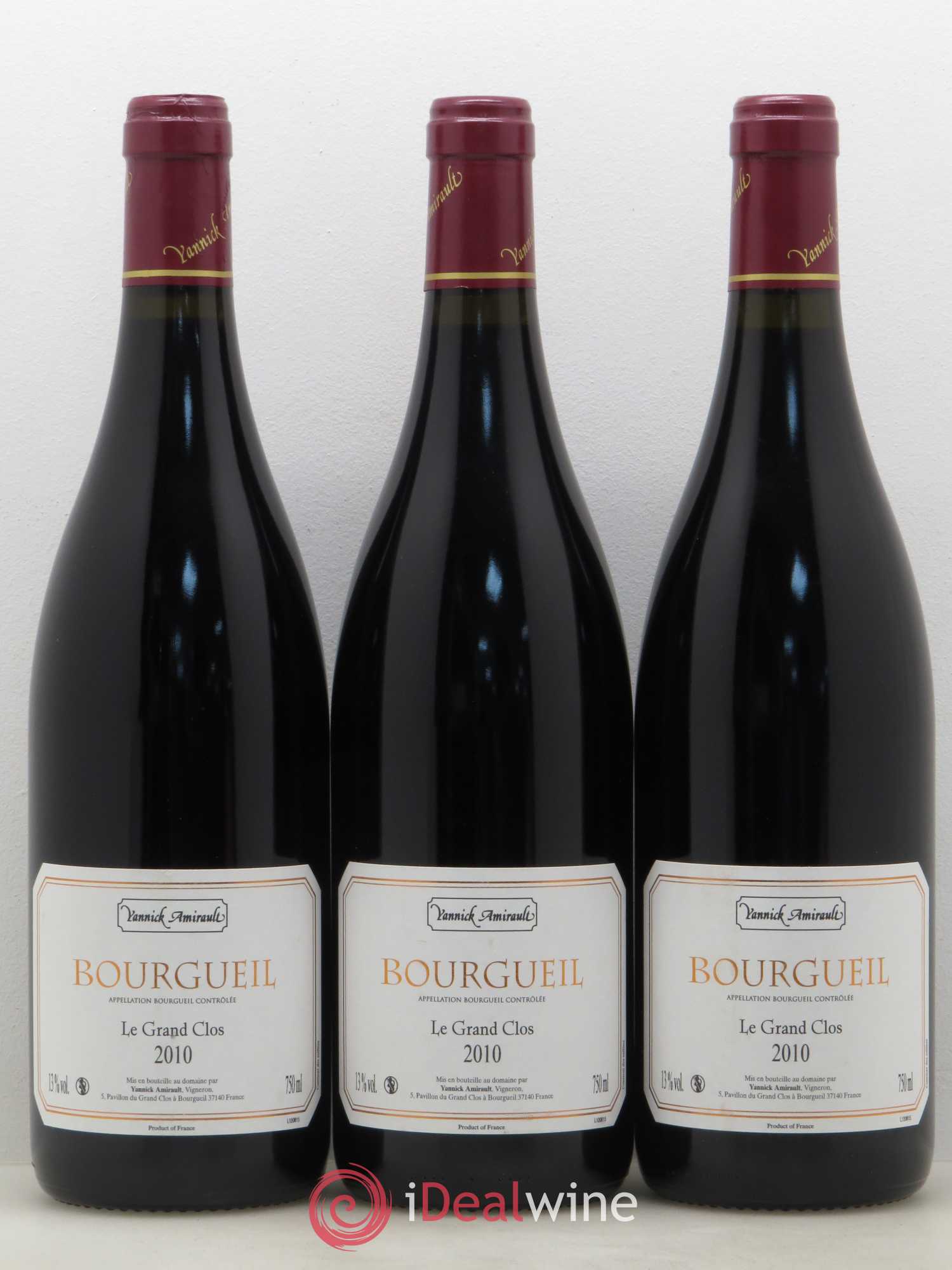 Bourgueil Grand Clos Yannick Amirault (Domaine) 2010 - Lot de 3 bouteilles - 0