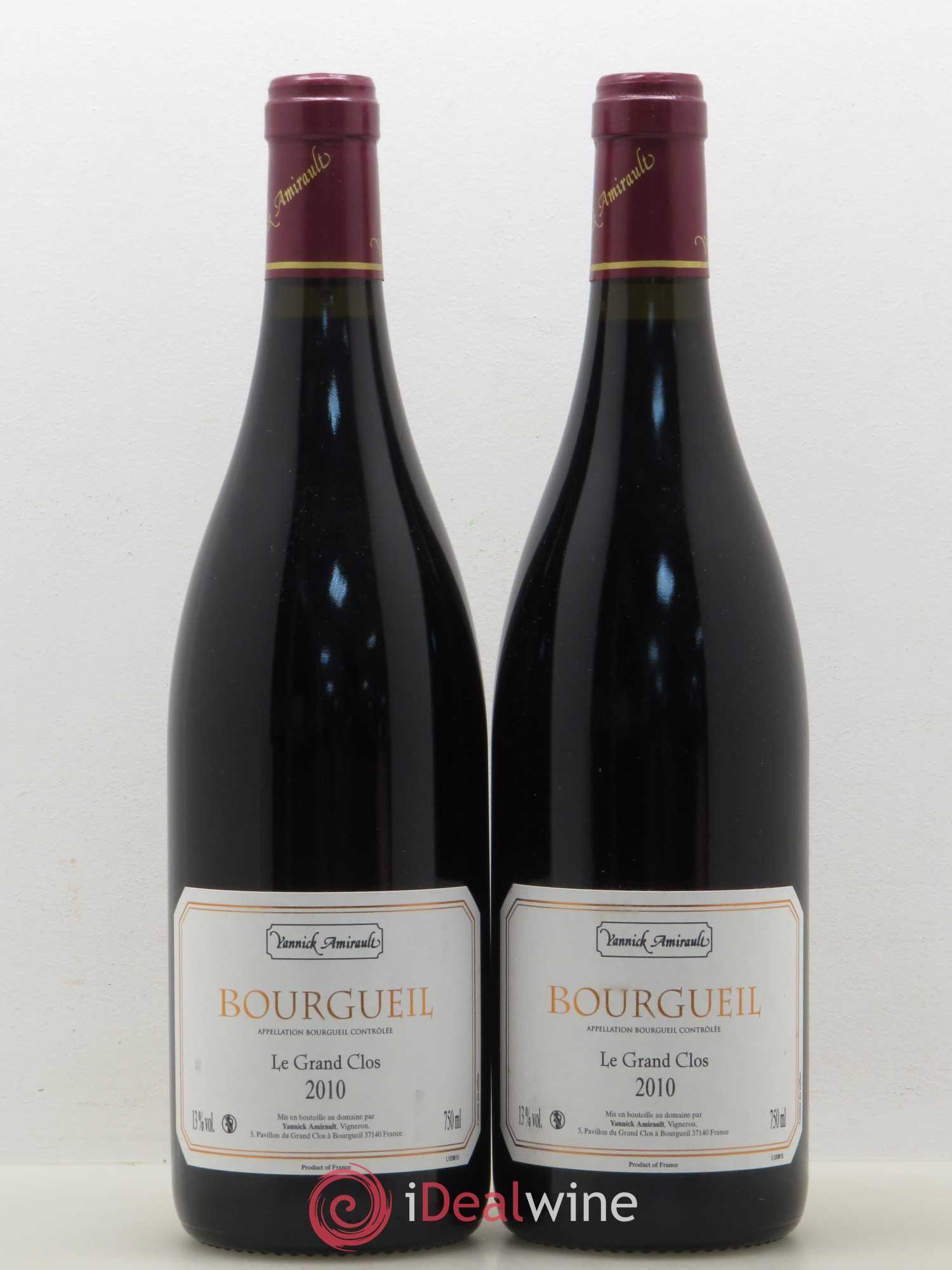 Bourgueil Grand Clos Yannick Amirault (Domaine) 2010 - Lot de 2 bouteilles - 0