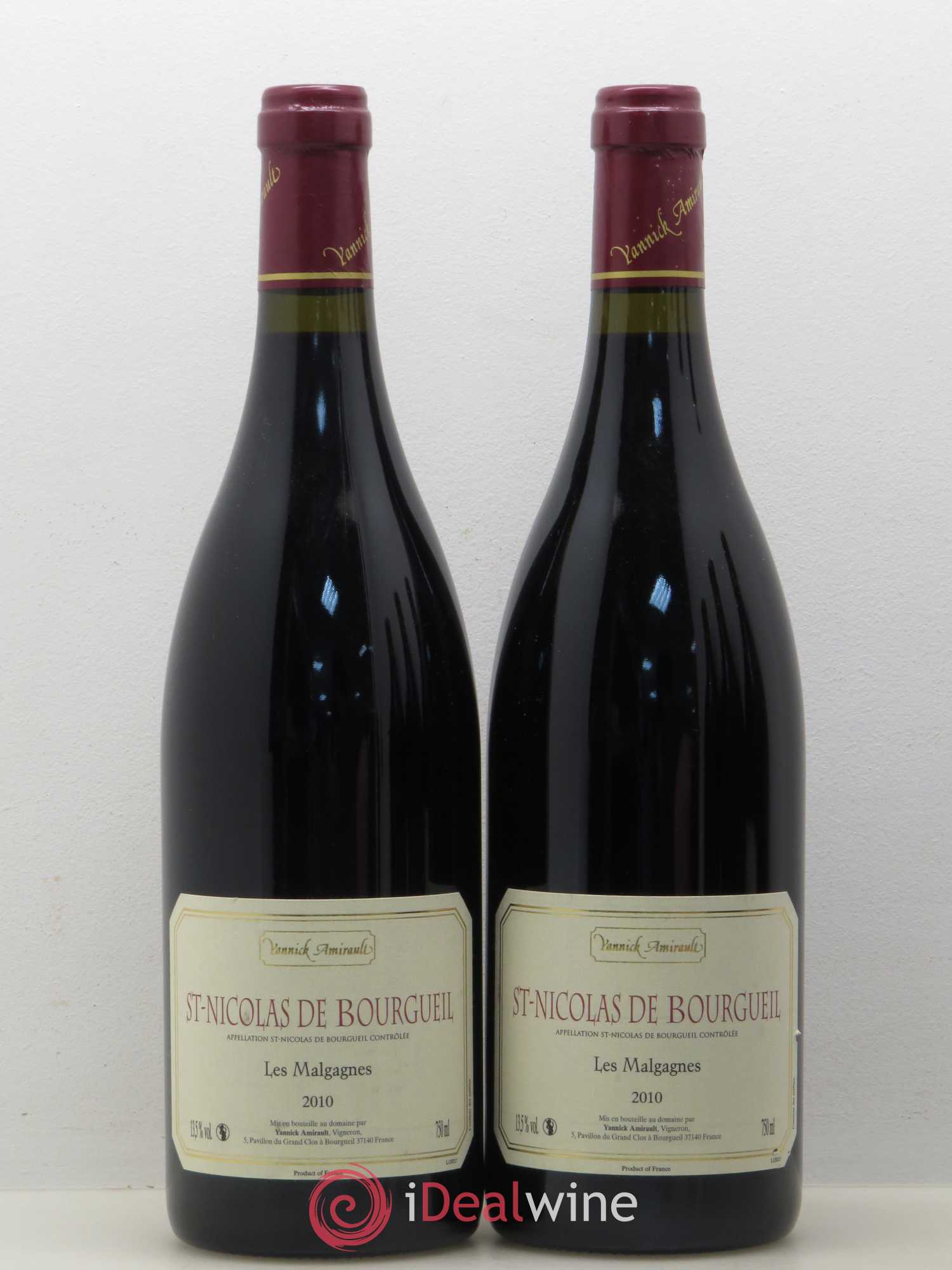 Saint-Nicolas de Bourgueil Les Malgagnes Yannick Amirault (Domaine) 2010 - Lot de 5 bouteilles - 1