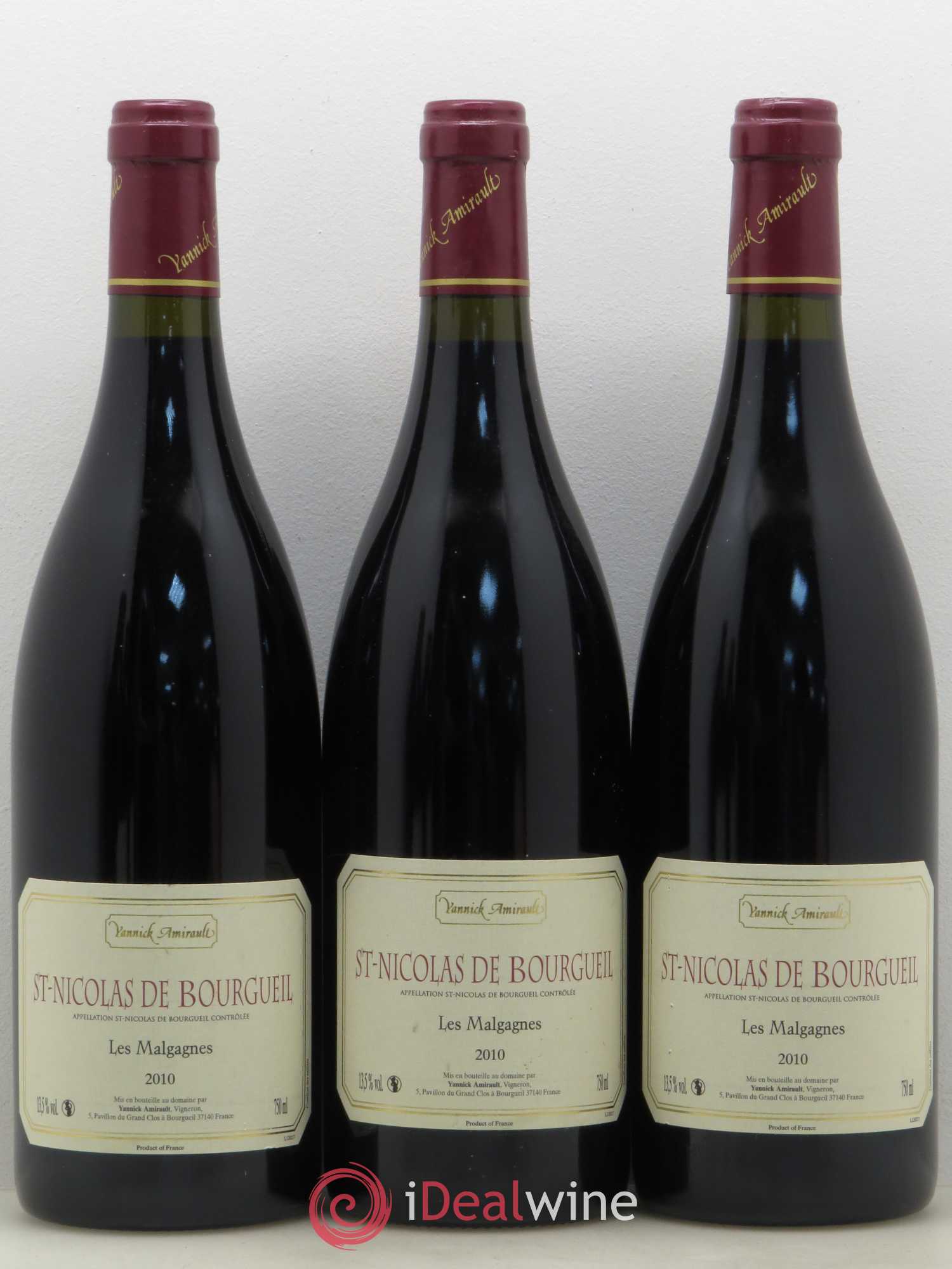 Saint-Nicolas de Bourgueil Les Malgagnes Yannick Amirault (Domaine) 2010 - Lot de 5 bouteilles - 2