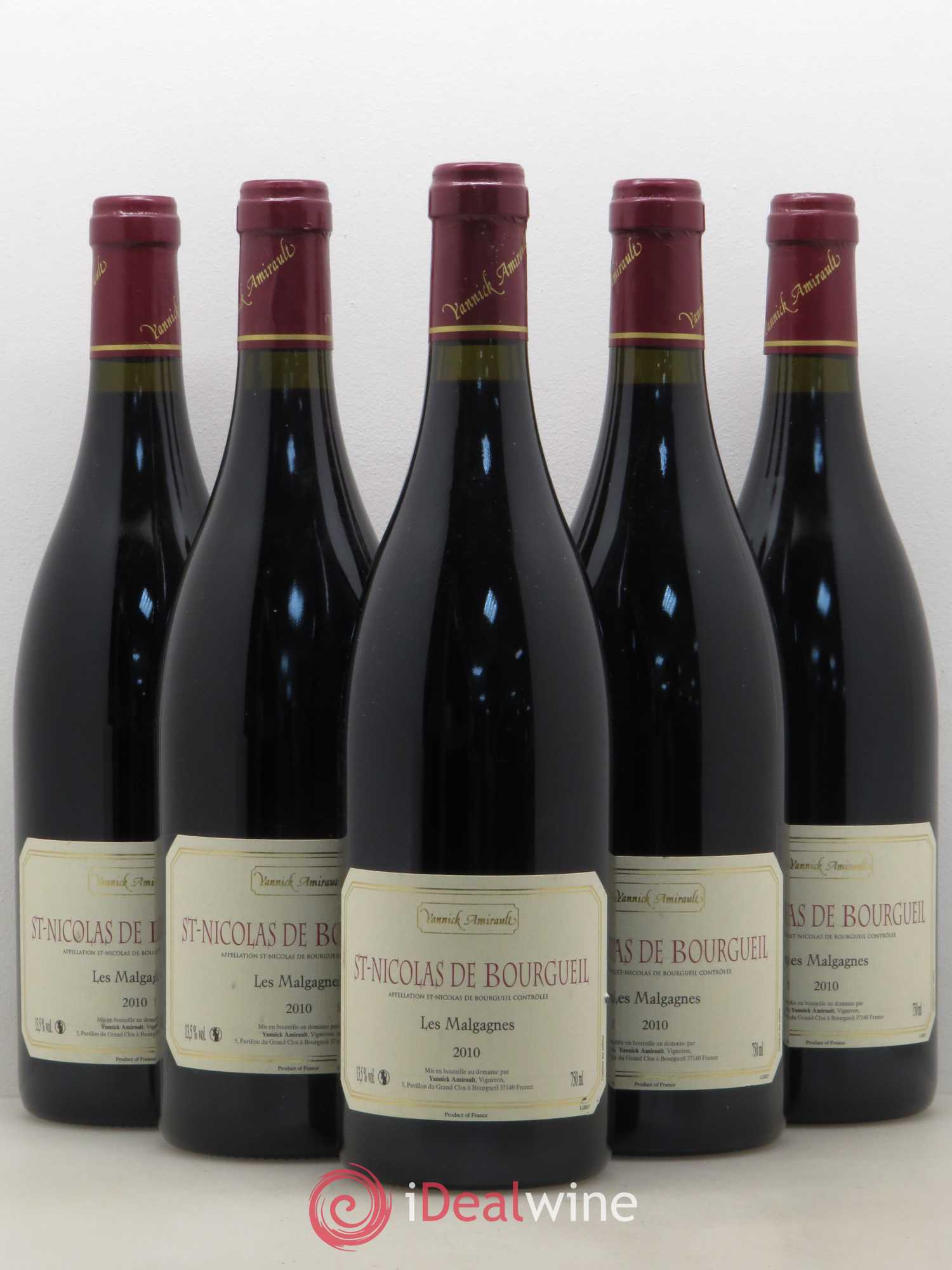 Saint-Nicolas de Bourgueil Les Malgagnes Yannick Amirault (Domaine) 2010 - Lot de 5 bouteilles - 0